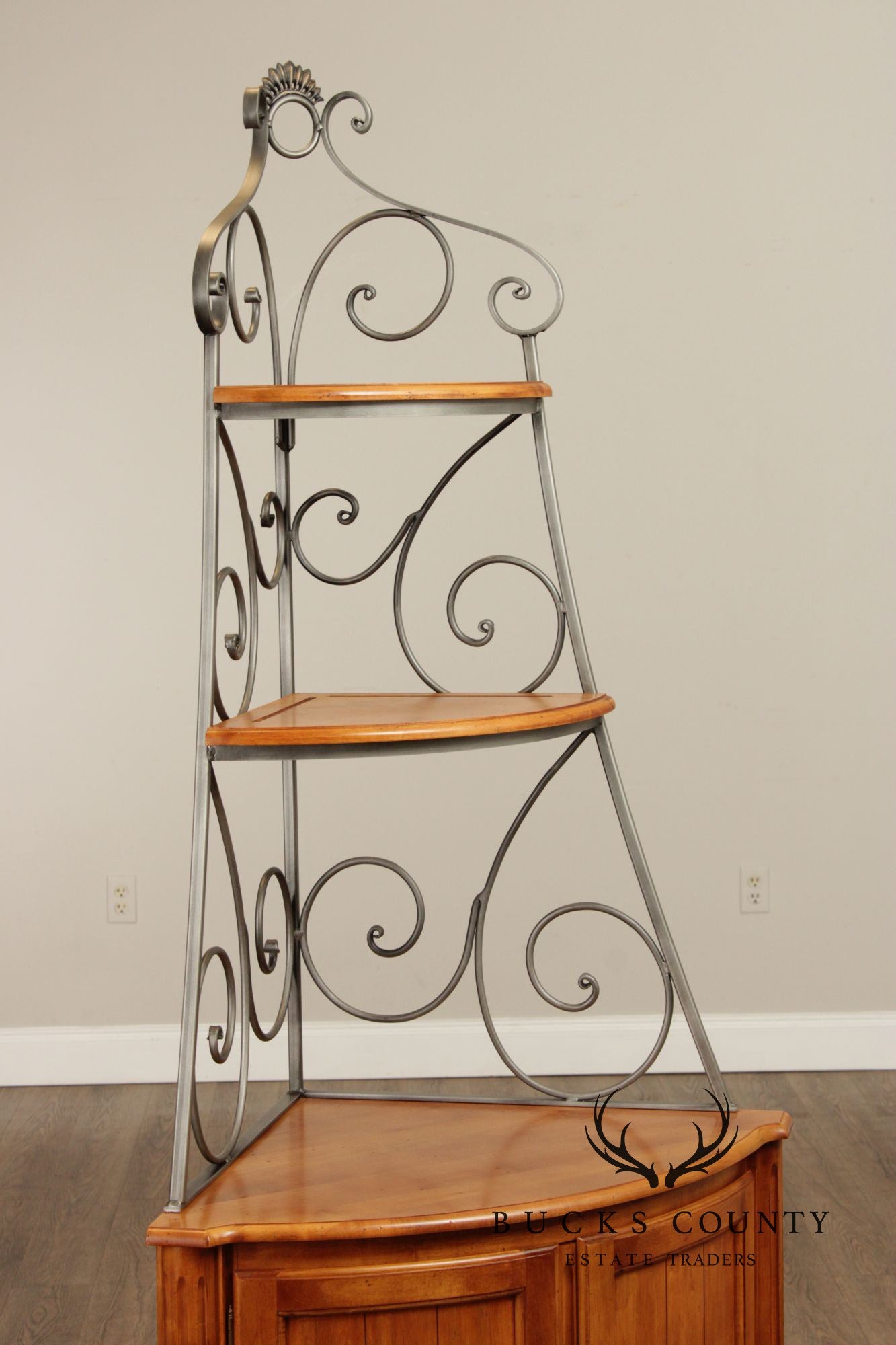 Ethan Allen 'Legacy' Collection French Style Corner Display Cabinet