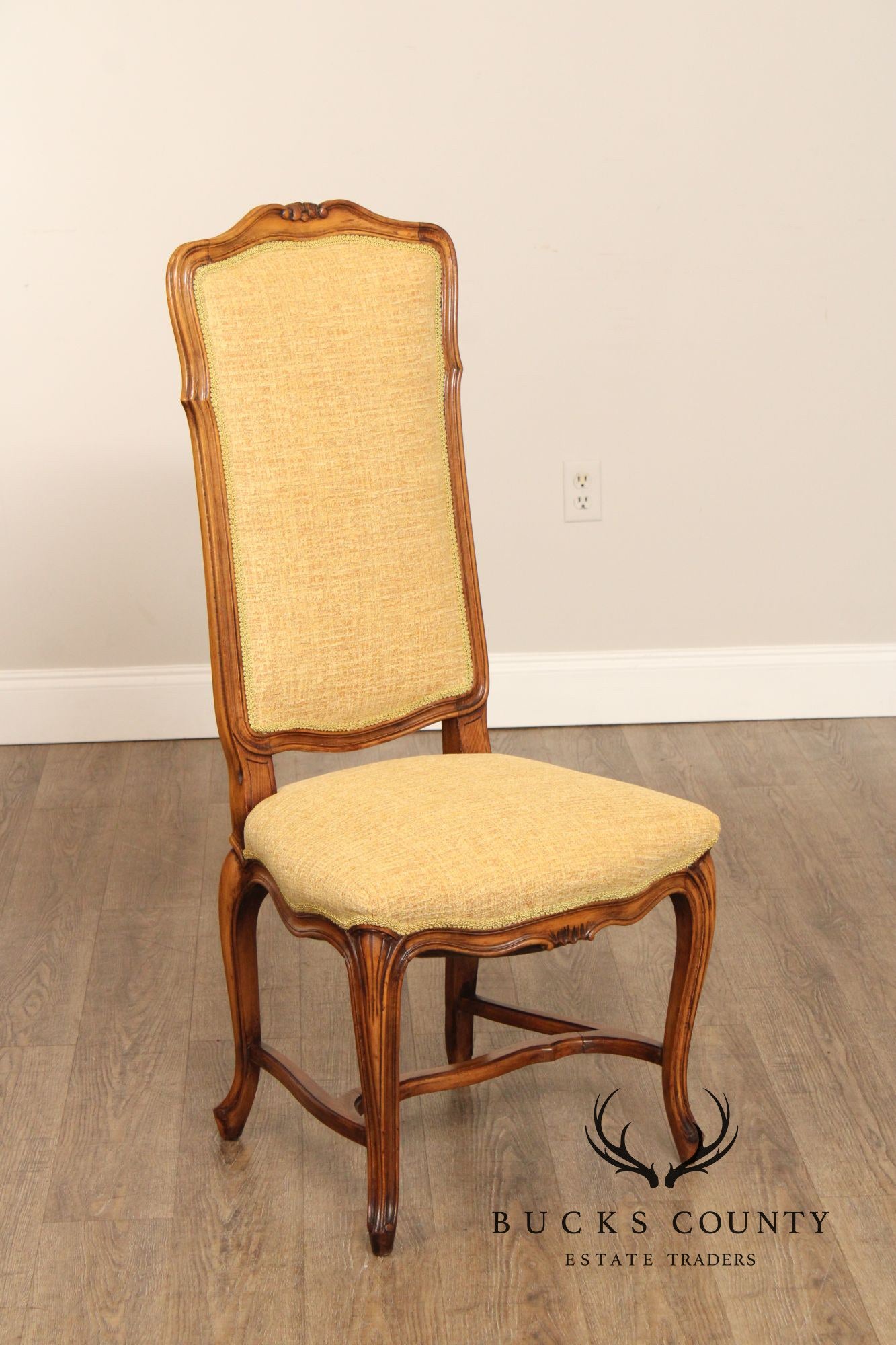 French Provincial Style Set of Six Tall-Back Dining Chairs