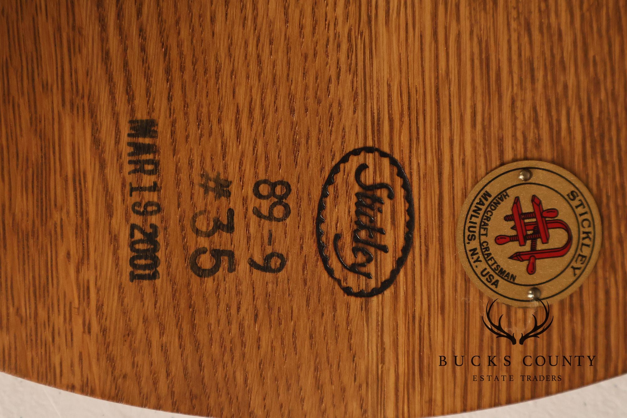 Stickley Mission Collection Round Oak Lazy Susan