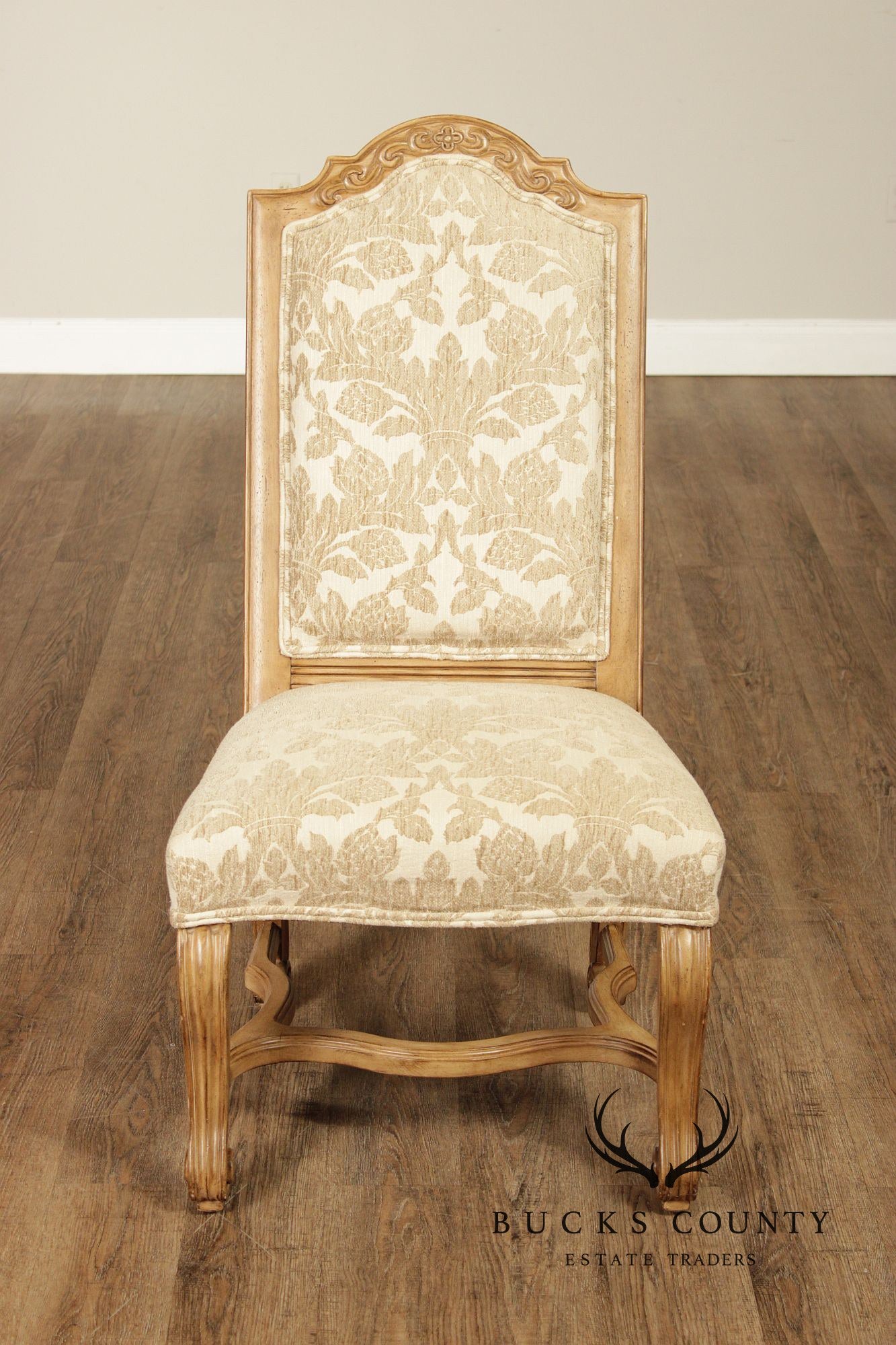 Bernhardt European Provincial Style Set Of 10 Upholstered Dining Chairs