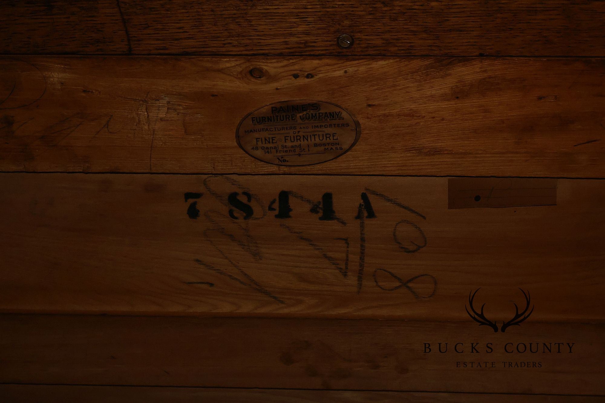 Paine’s Furniture Company Antique Victorian Oak Washstand