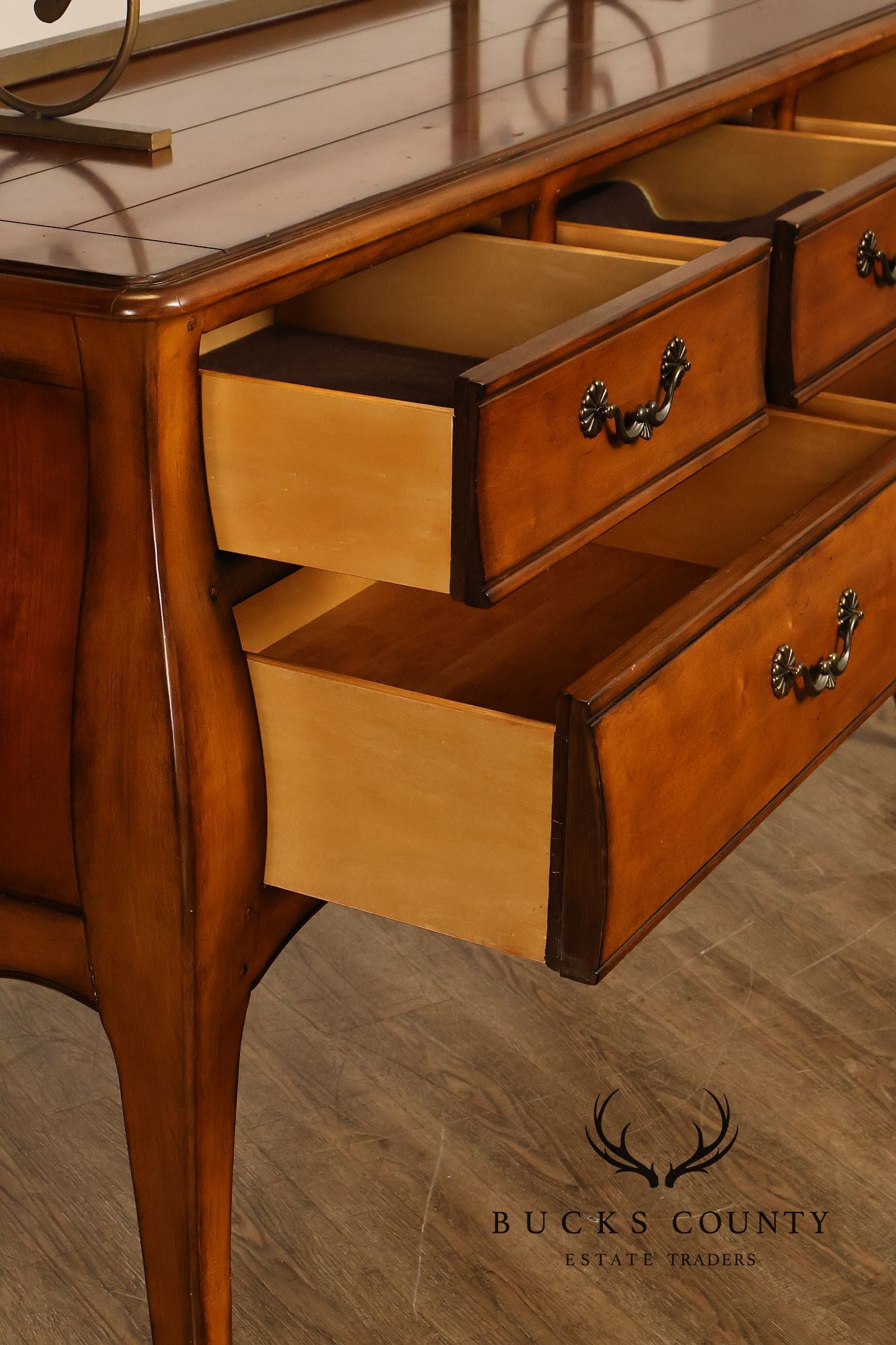Drexel Heritage French Provincial Sideboard With Metal Scroll Baker's Rack