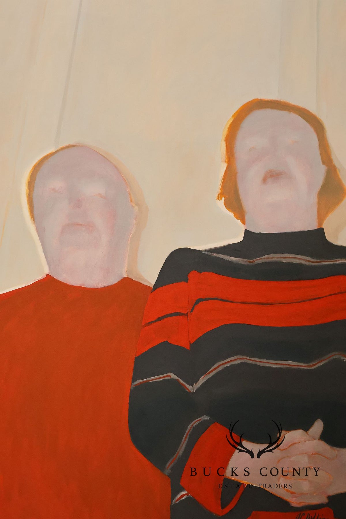 Anne Cooper Dobbins Oil Painting, Midwestern Couple