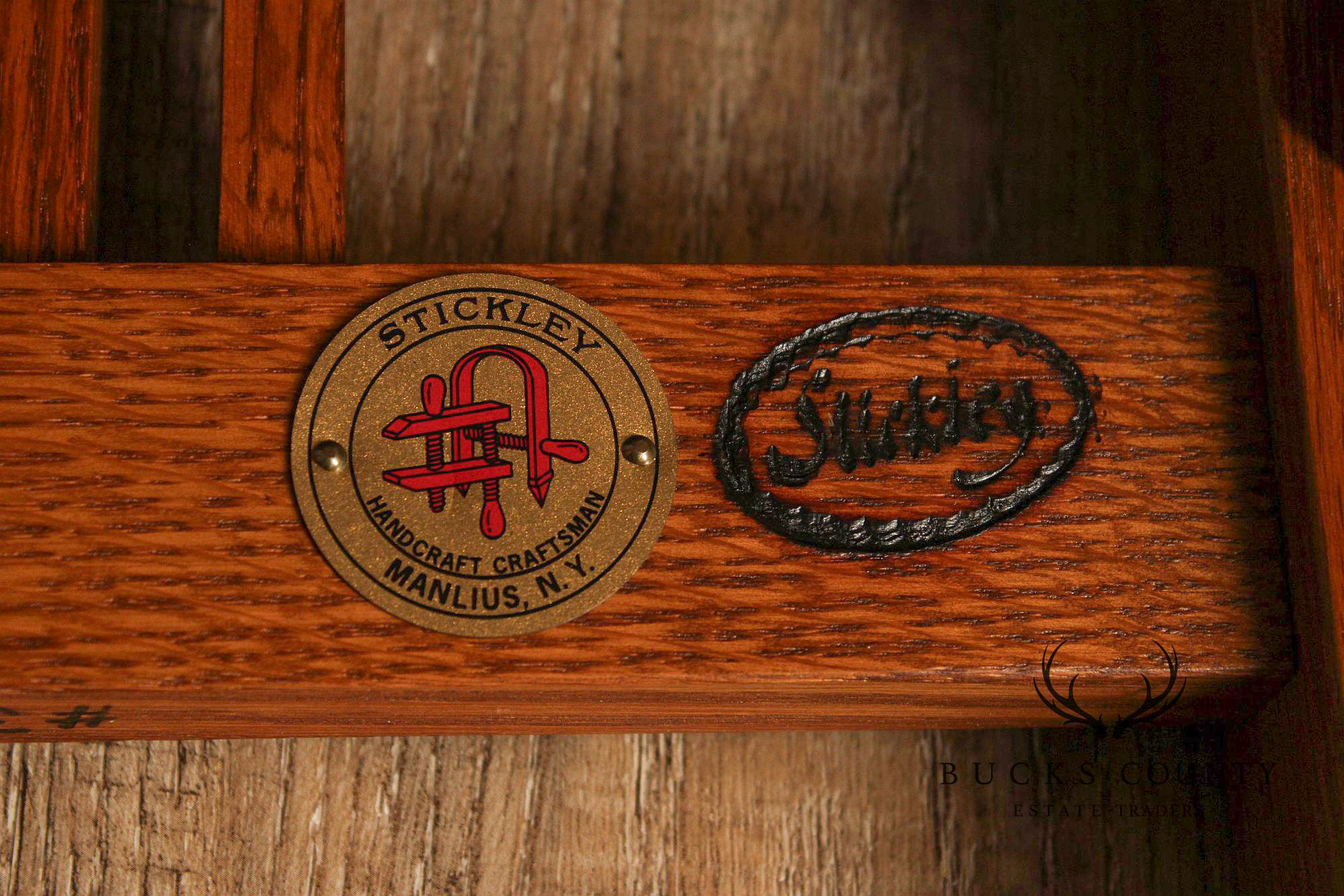 Stickley Mission Collection Oak and Leather Footstool