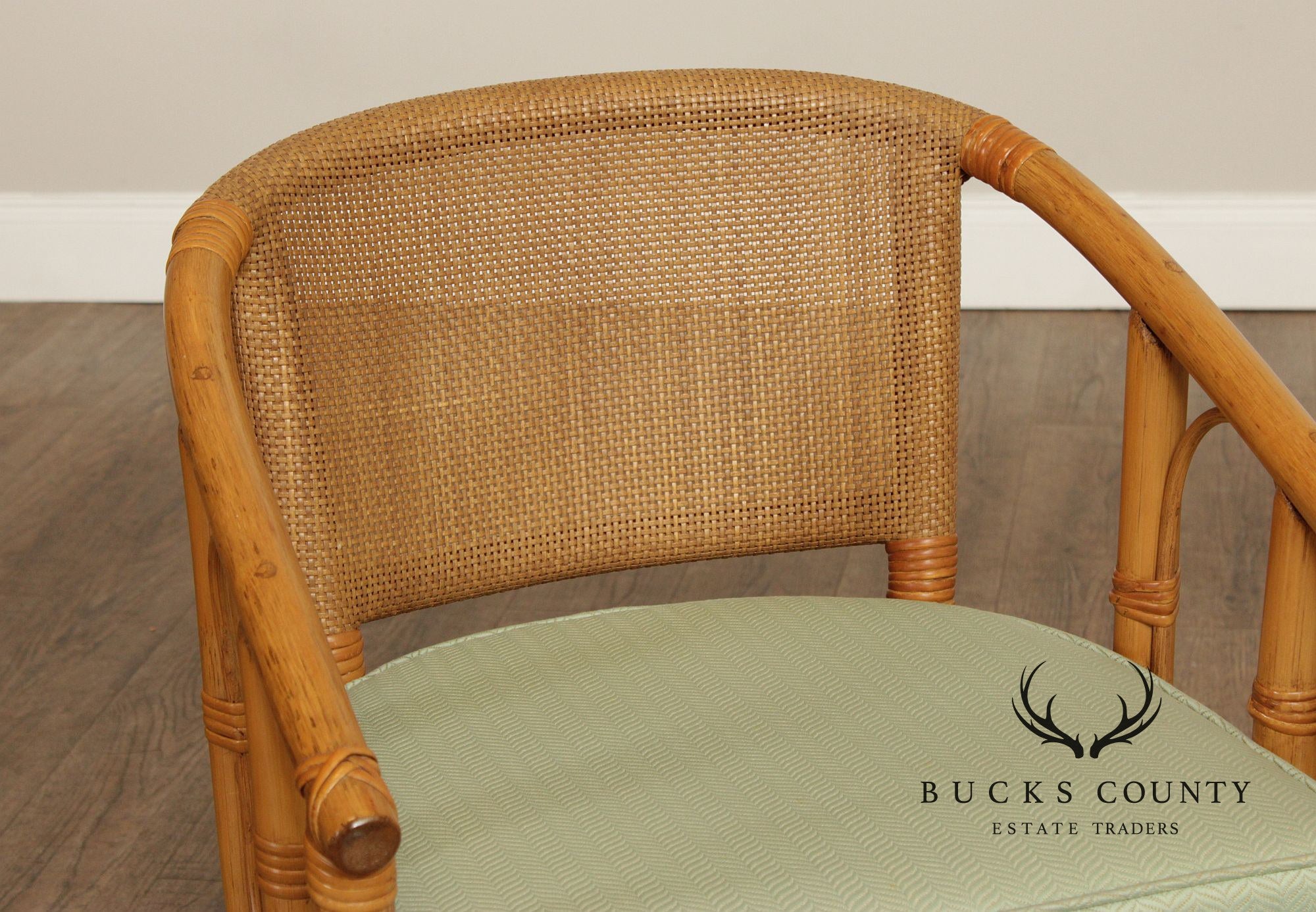 Hollywood Regency Rattan Lounge Chair