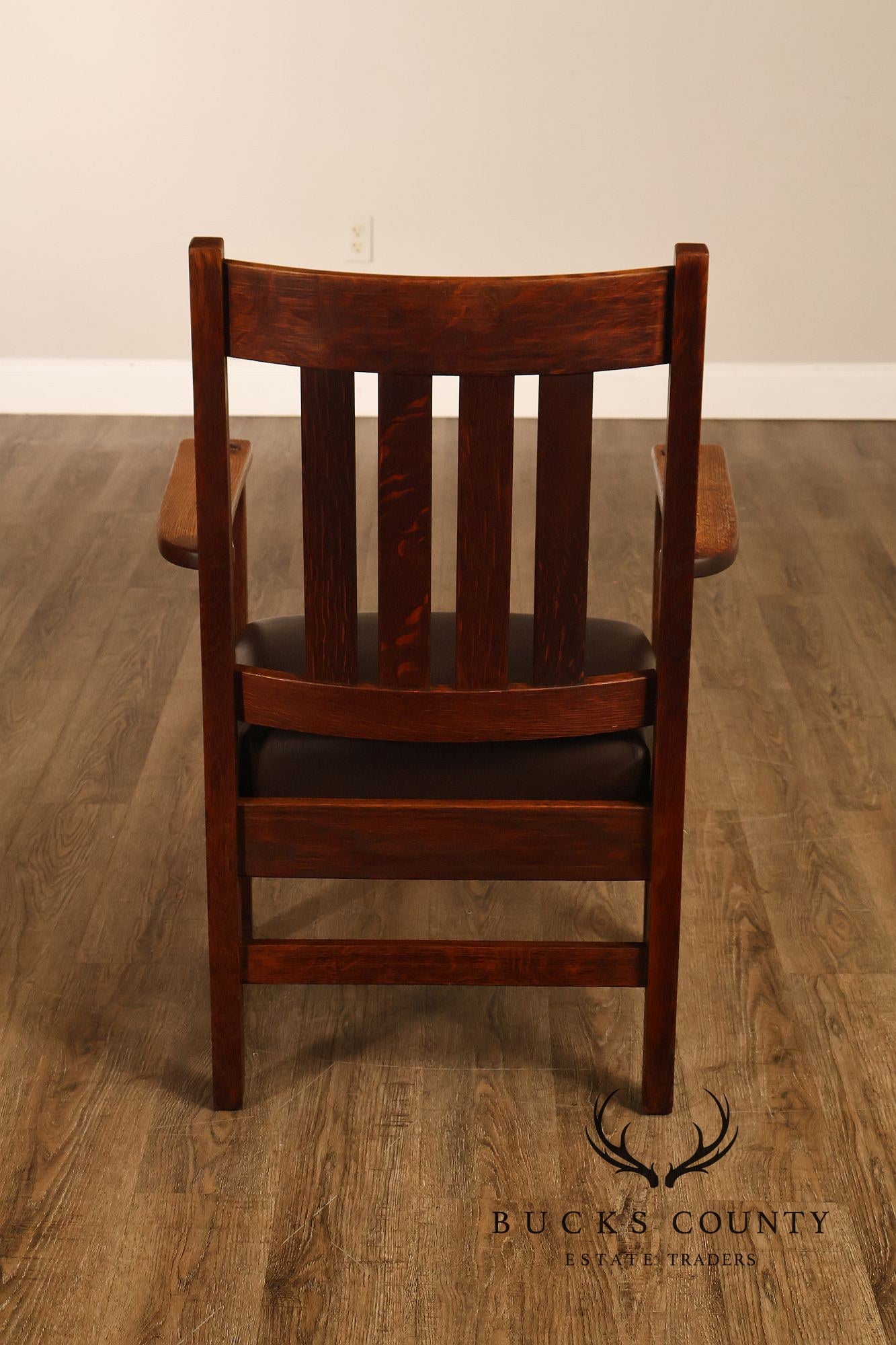 Antique Mission Quarter Sawn Oak Armchair