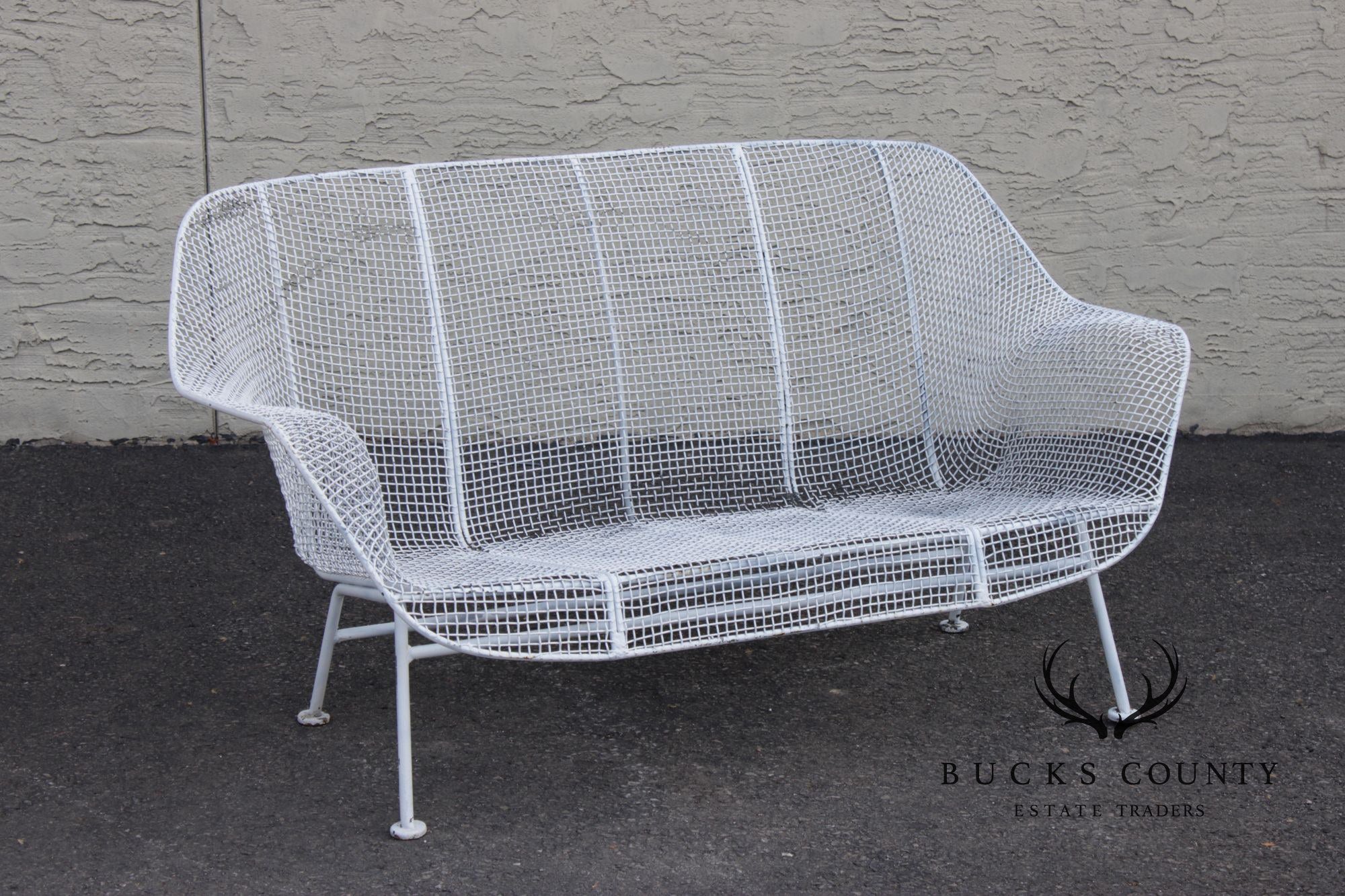 Russell Woodard Mid Century Modern 'Sculptura' Wrought Iron Settee