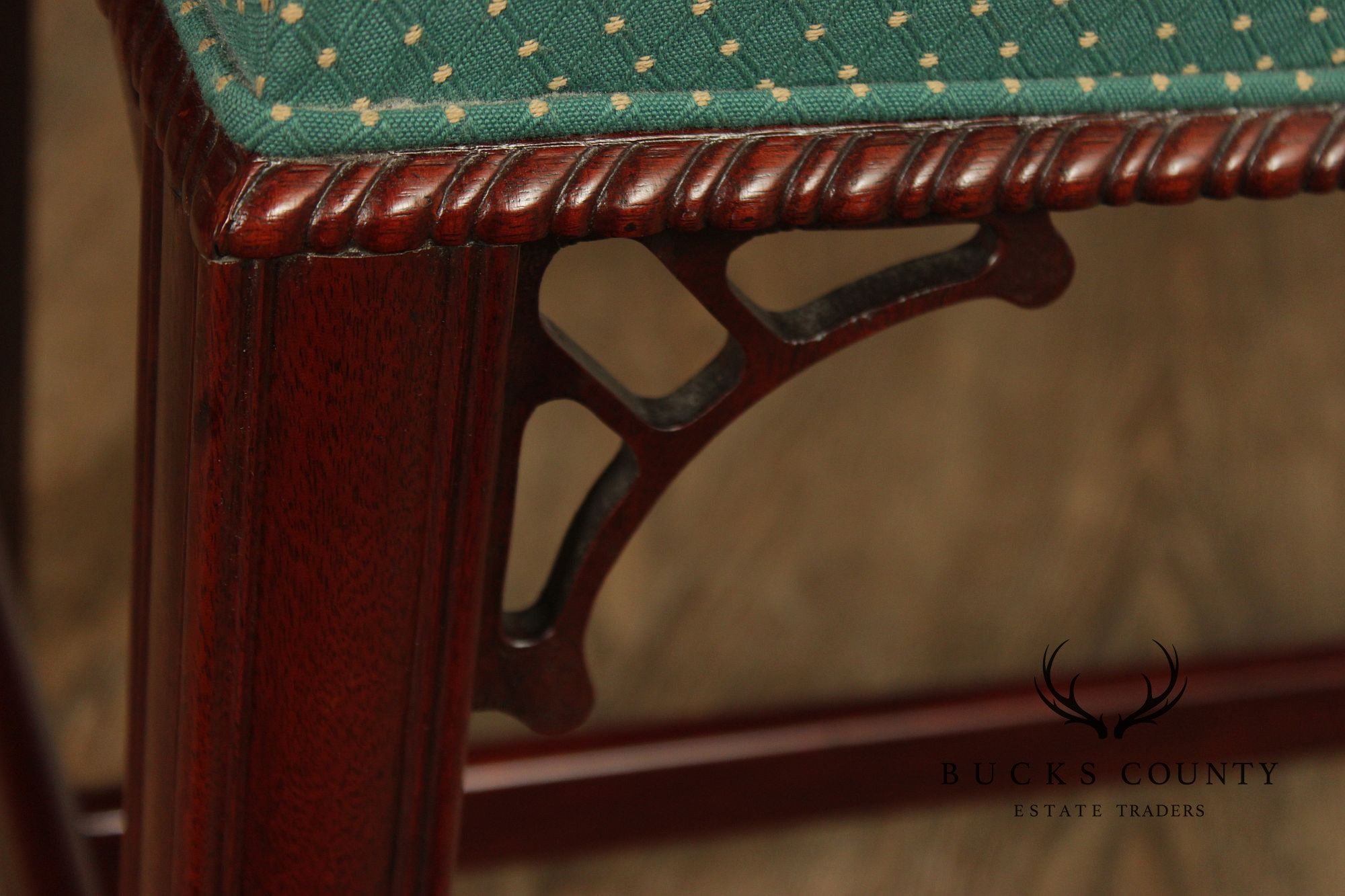 Hickory Chair Chippendale Style Mahogany Window Bench