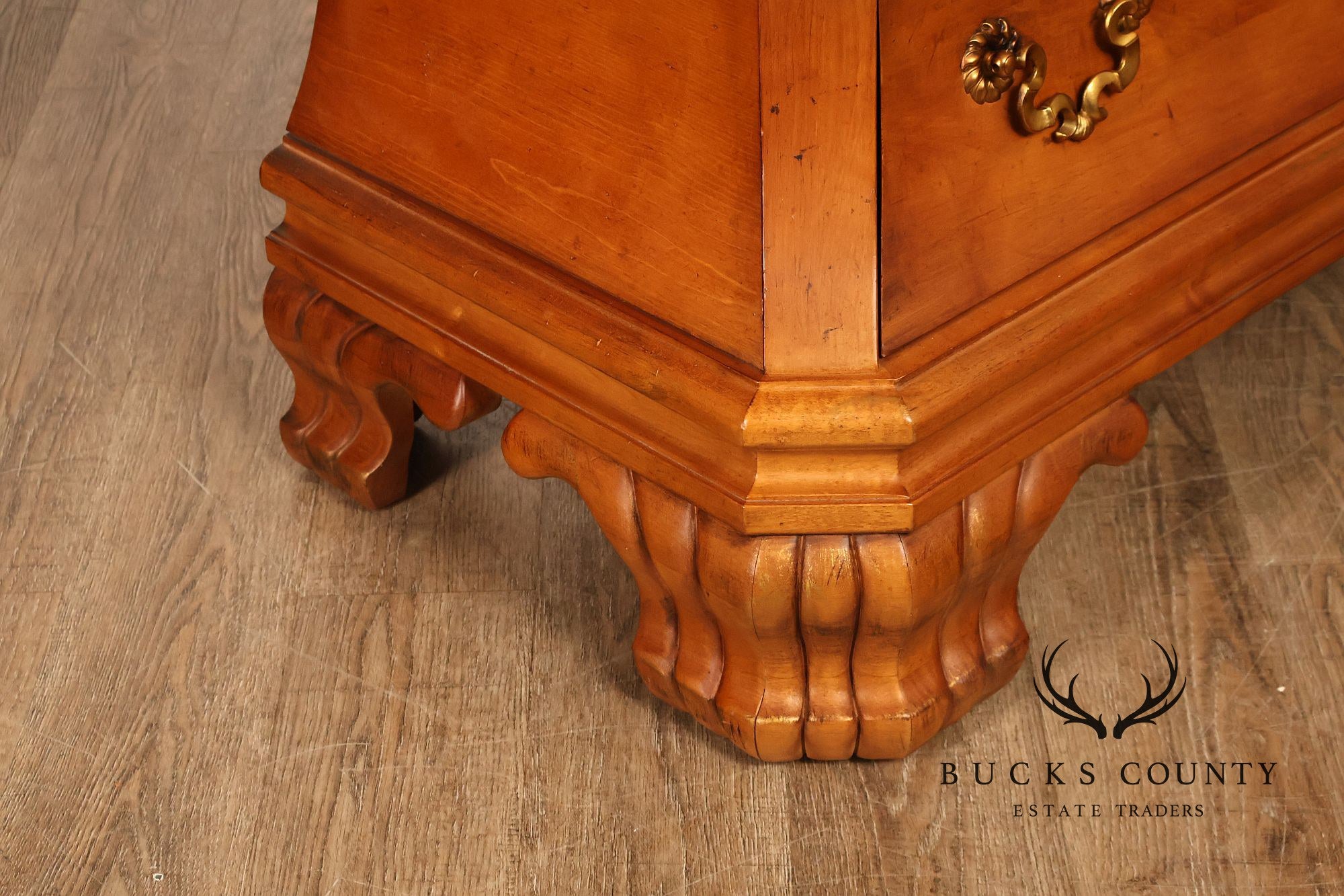 Century Furniture French Style Bombe Chest With Marble Top