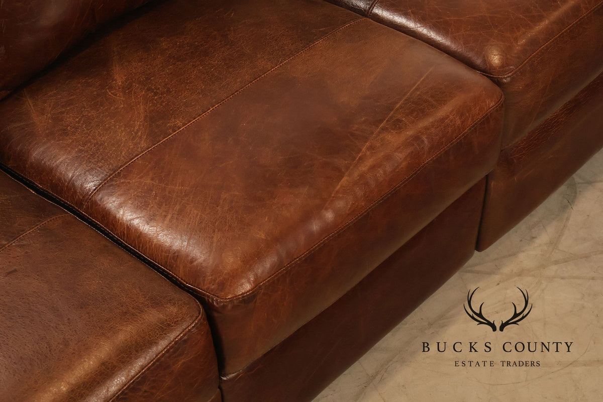 Soft Line 'Energia' Leather Power Reclining Sofa