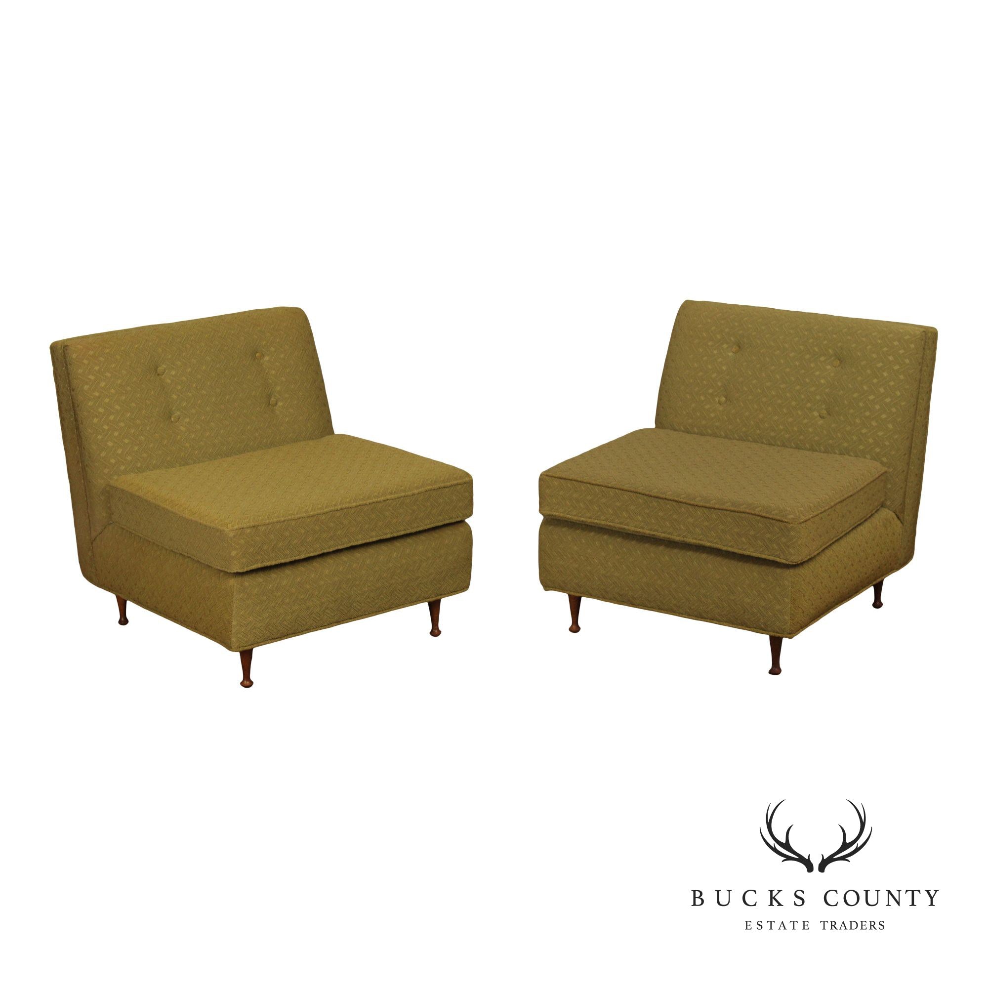 Mid Century Modern Pair of Lounge Chairs