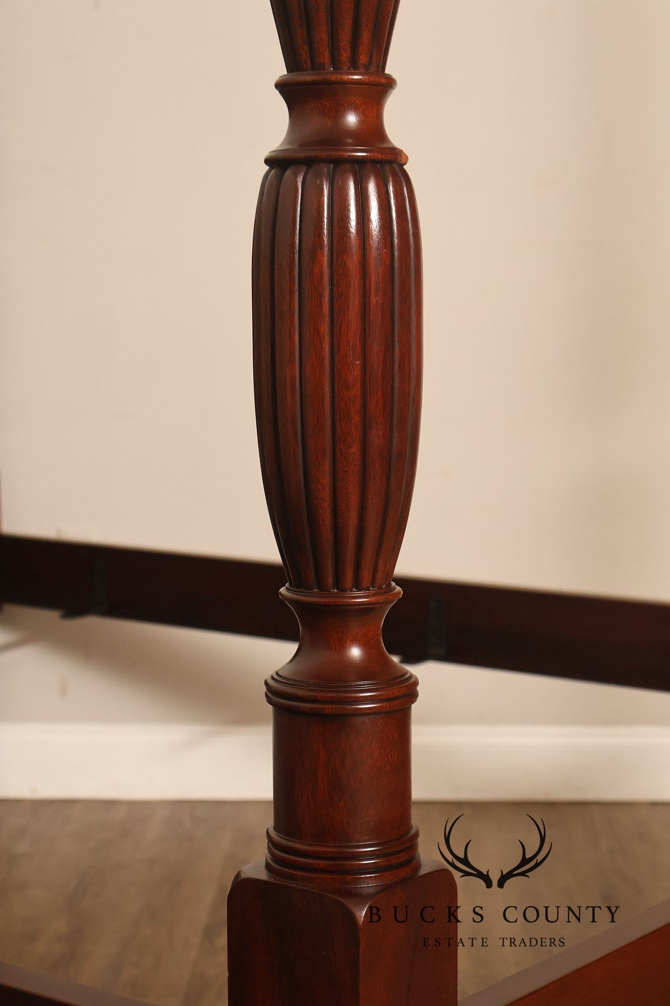 Henkel Harris Carved Mahogany Queen Poster Bed