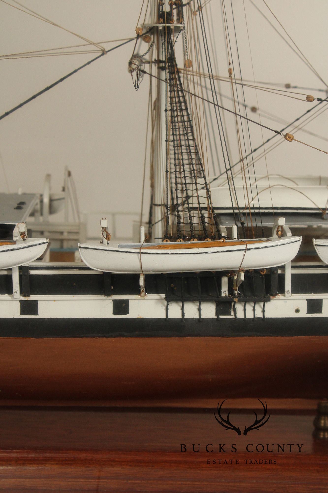 Charles W. Morgan 1841 Whaling Ship Wooden Model In Glass Display Case