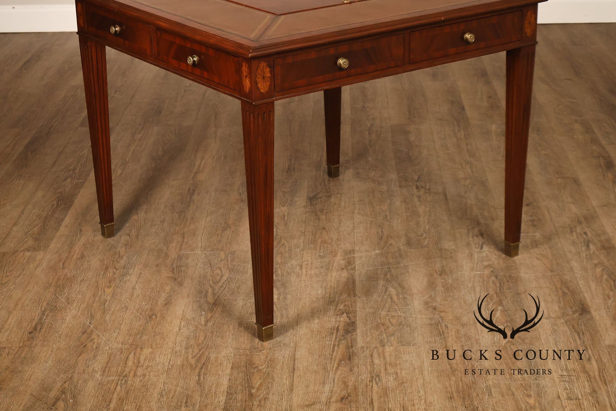 Scarborough House Federal Style Inlaid Mahogany Square Game Table