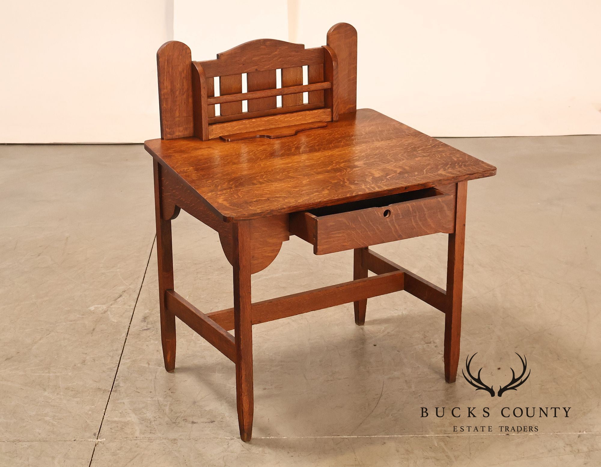 Antique Stickley Brothers “Balmoral” Arts And Crafts Oak Writing Desk