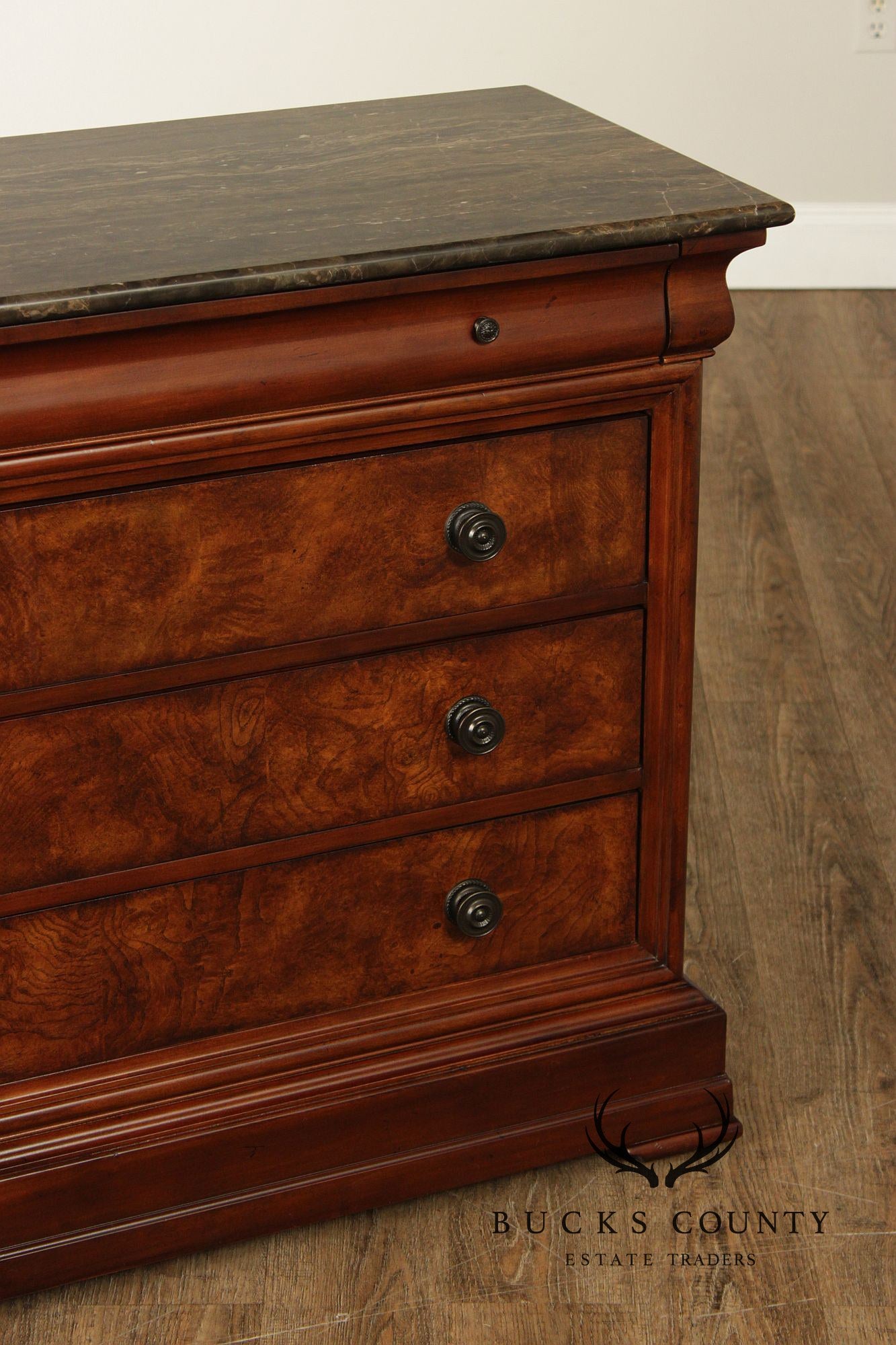 Ethan Allen Louis Philippe Style 'Fisher' Marble Top Chest