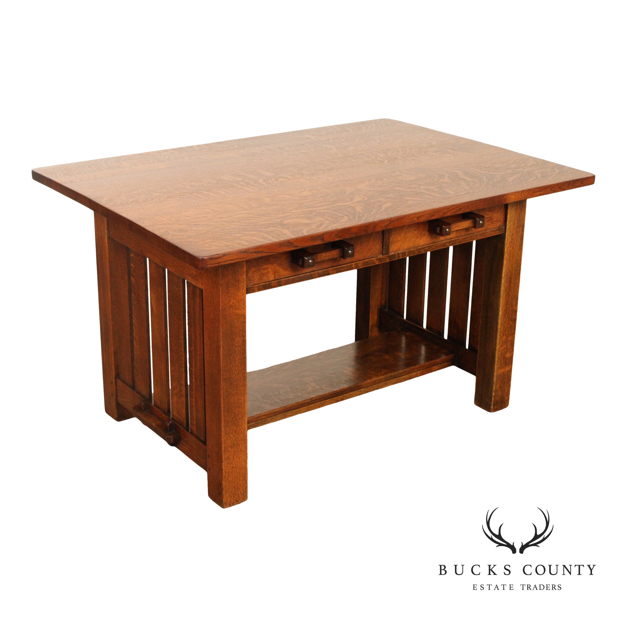 Limbert Antique Mission Oak Library Table