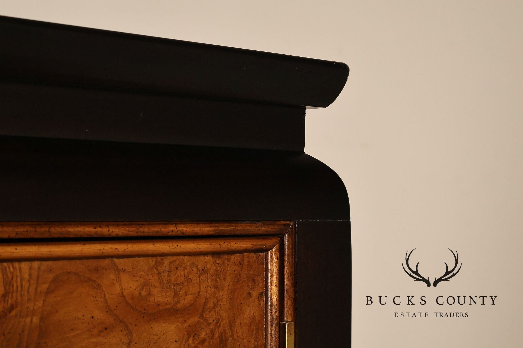 Century Chin Hua Furniture Asian Style Burl Wood Cabinet Armoire