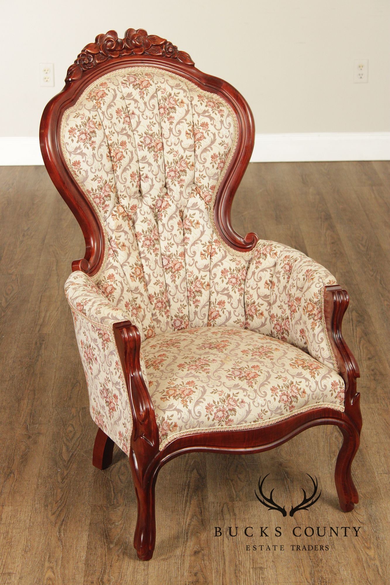 Kimball Furniture Victorian Style Pair of Parlor Armchairs