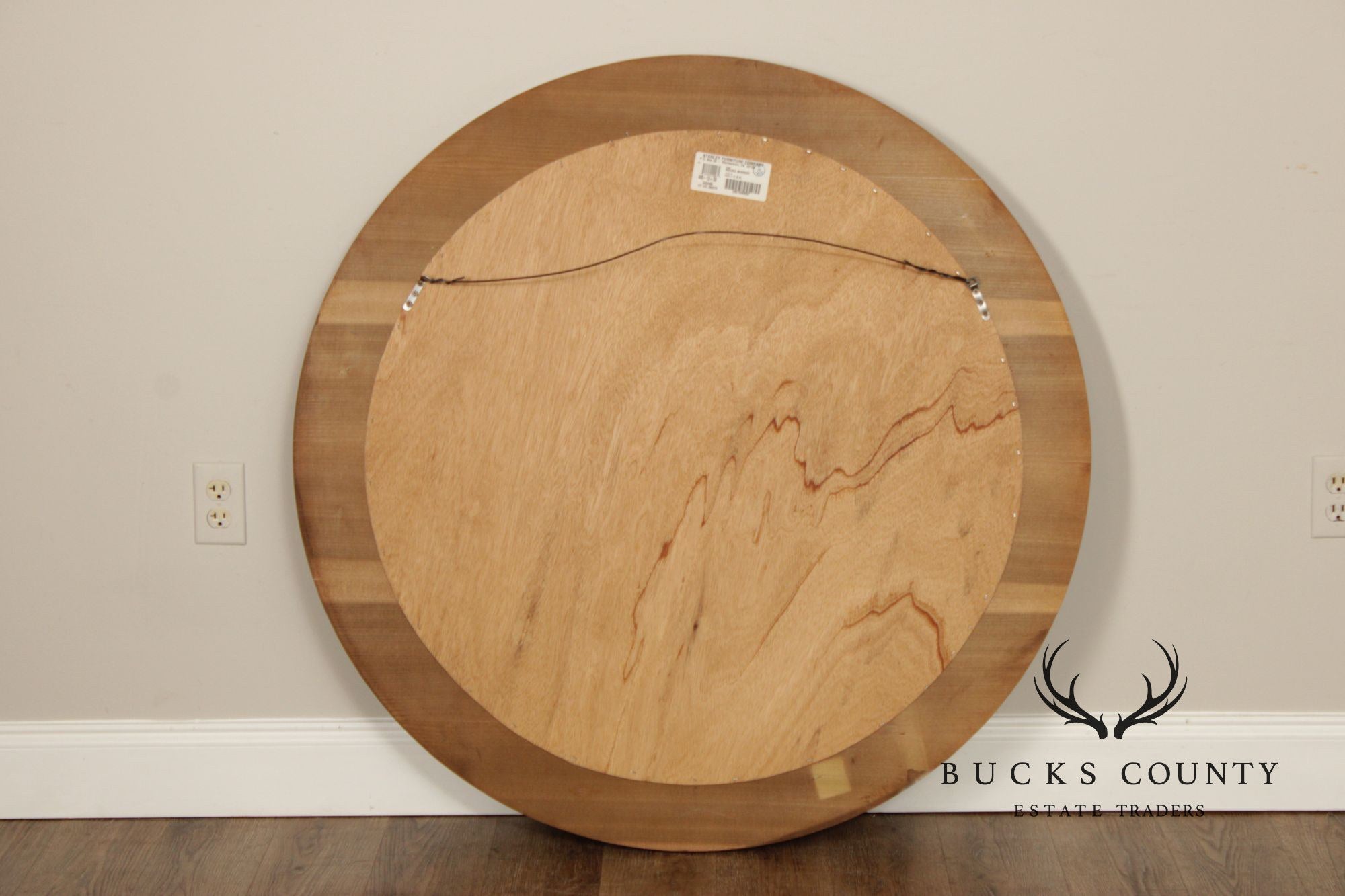 Stanley Furniture Round Mahogany Frame Wall Mirror