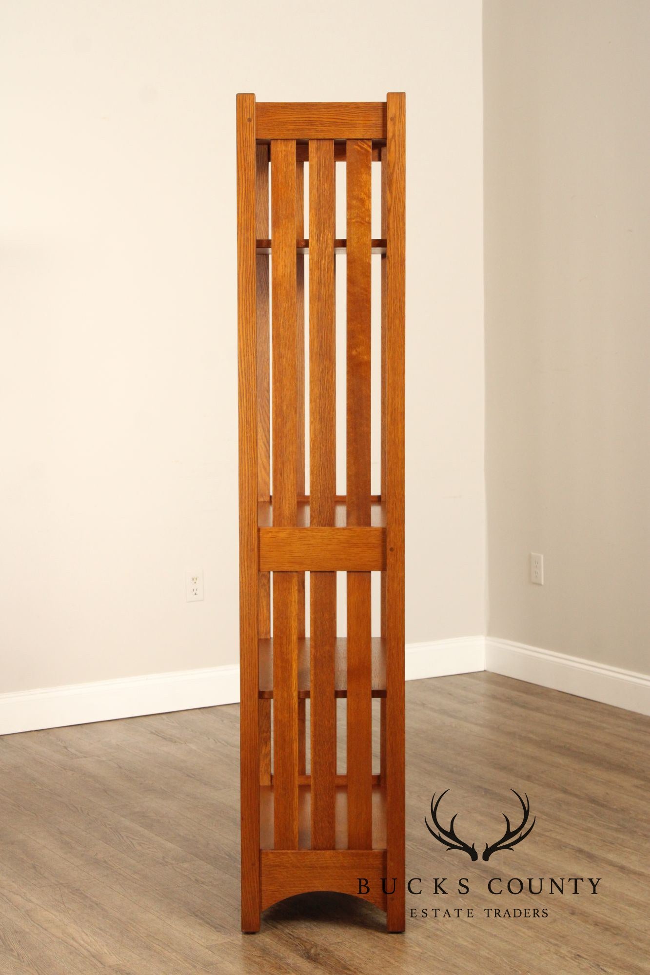 Stickley Mission Collection Oak Etagere Bookcase