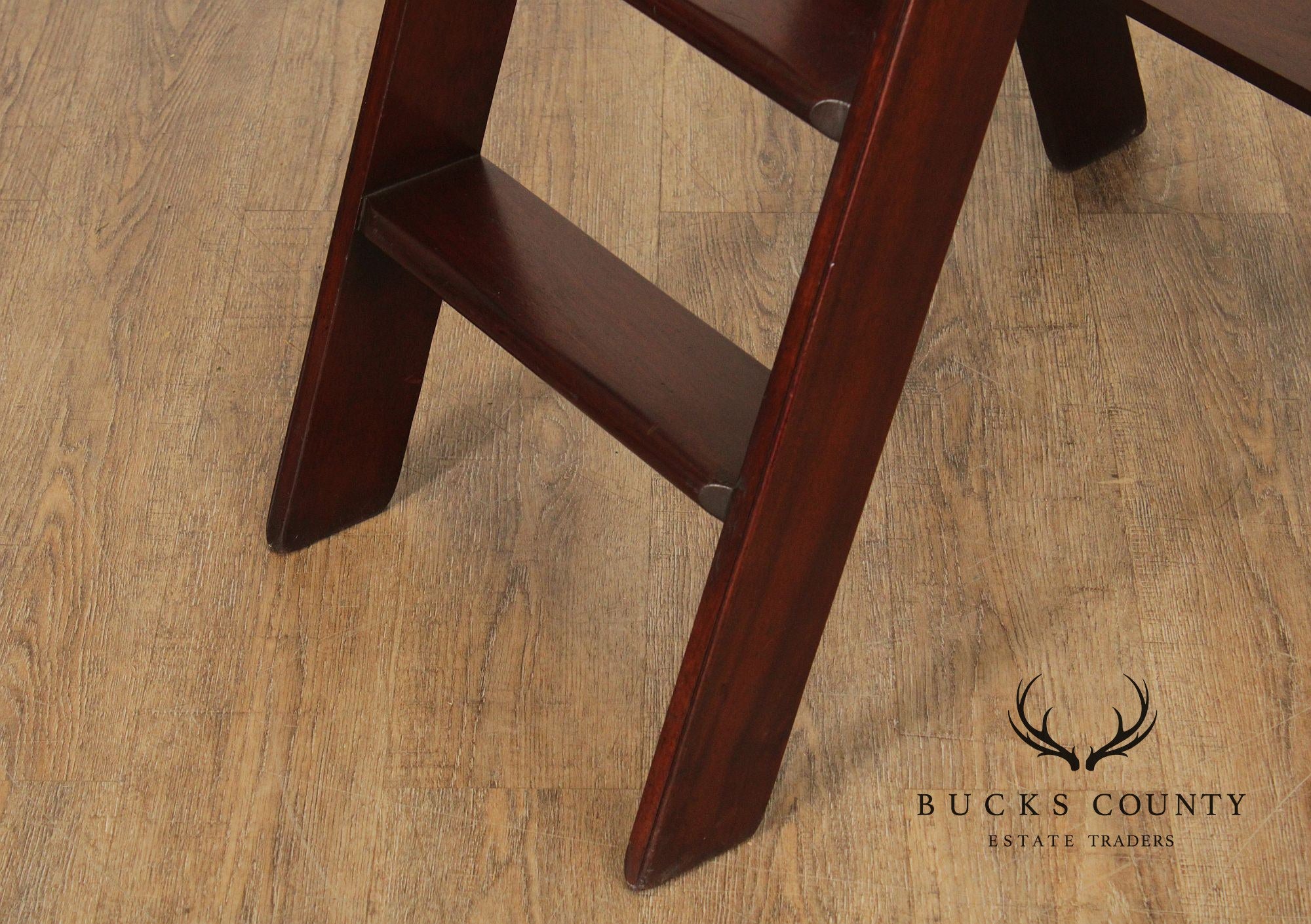 English Mahogany Library Ladder