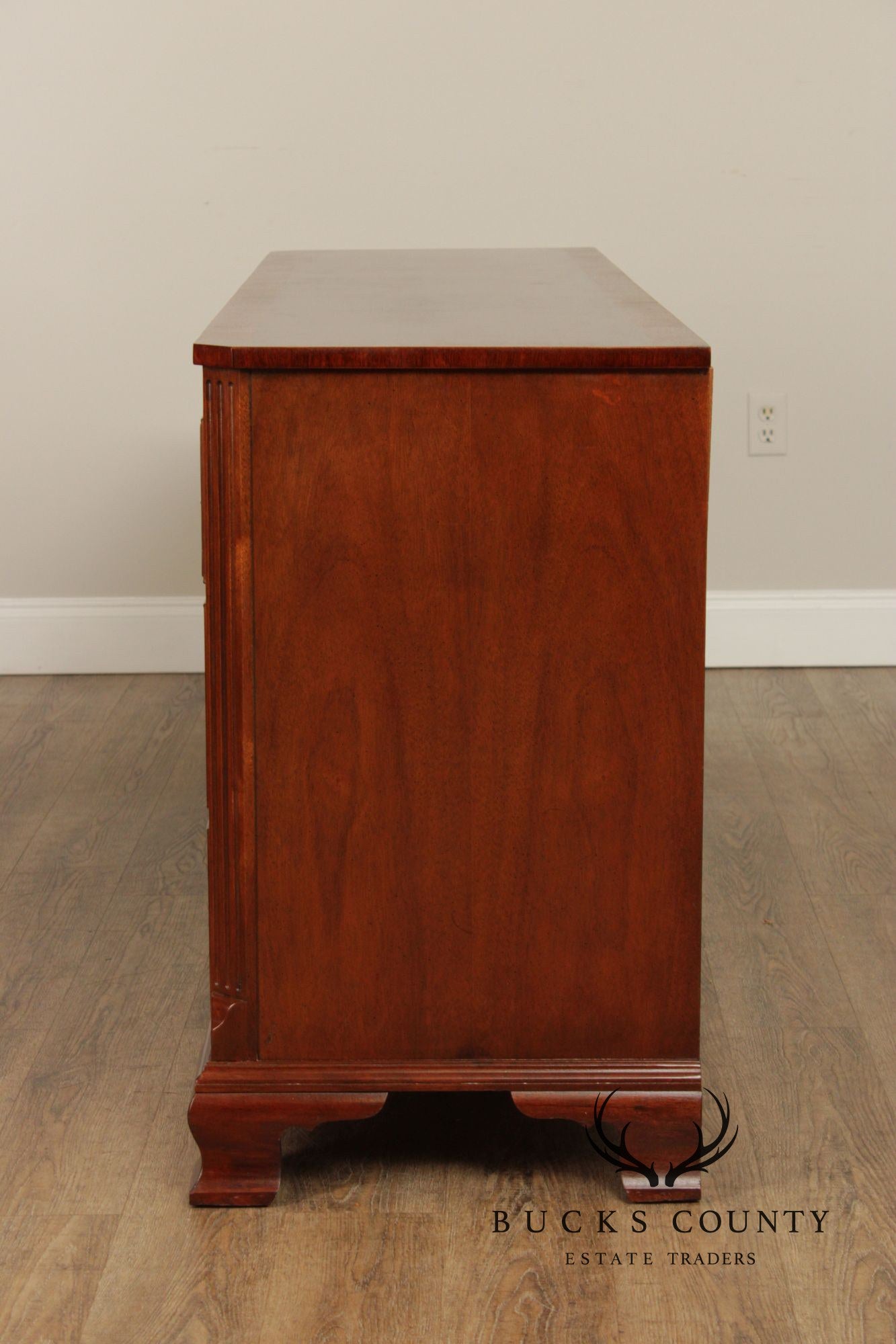 Baker Chippendale Style Mahogany Triple Dresser
