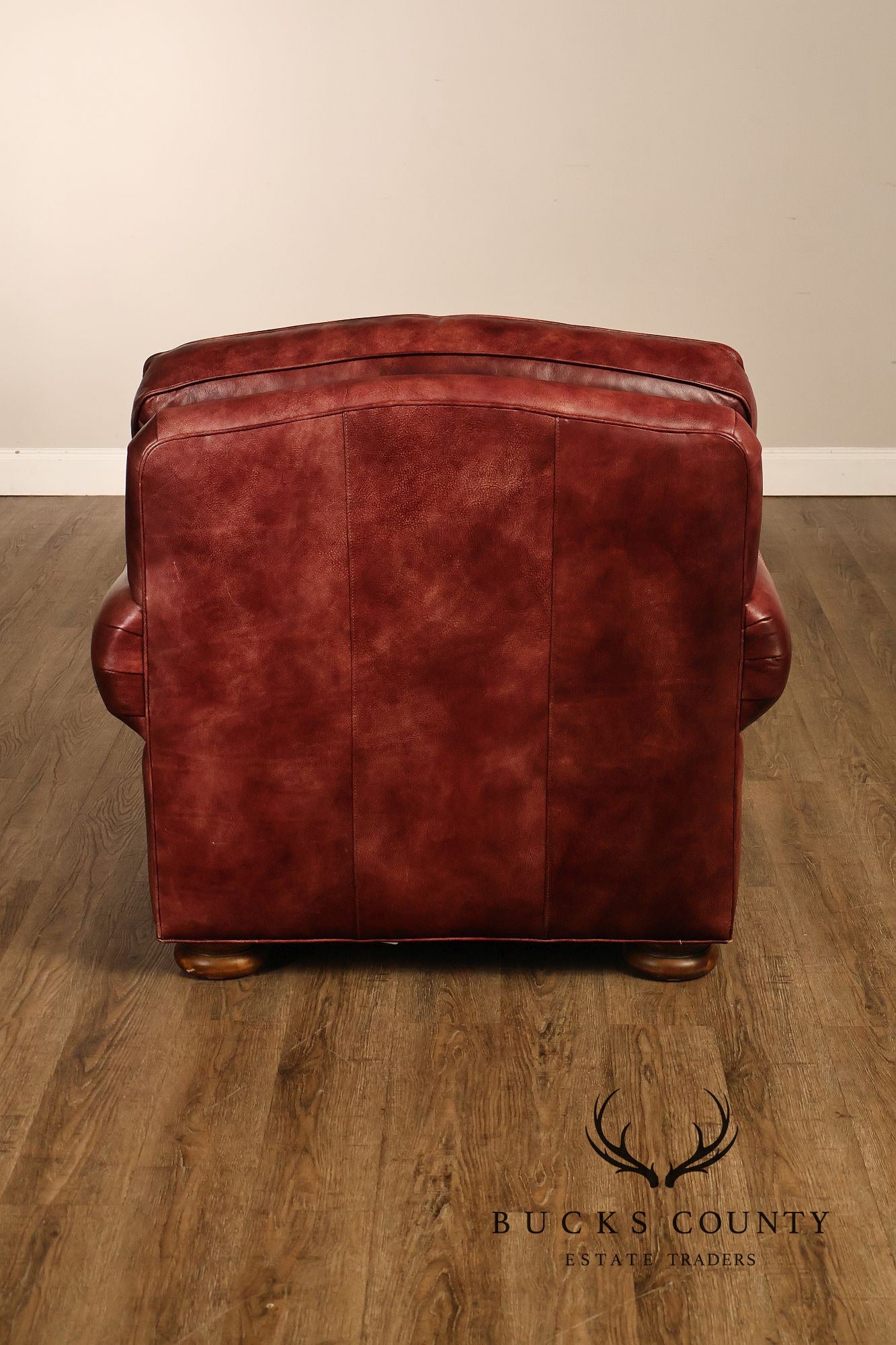 Hancock & Moore Pair of Red Leather 'Clivedon' Armchairs