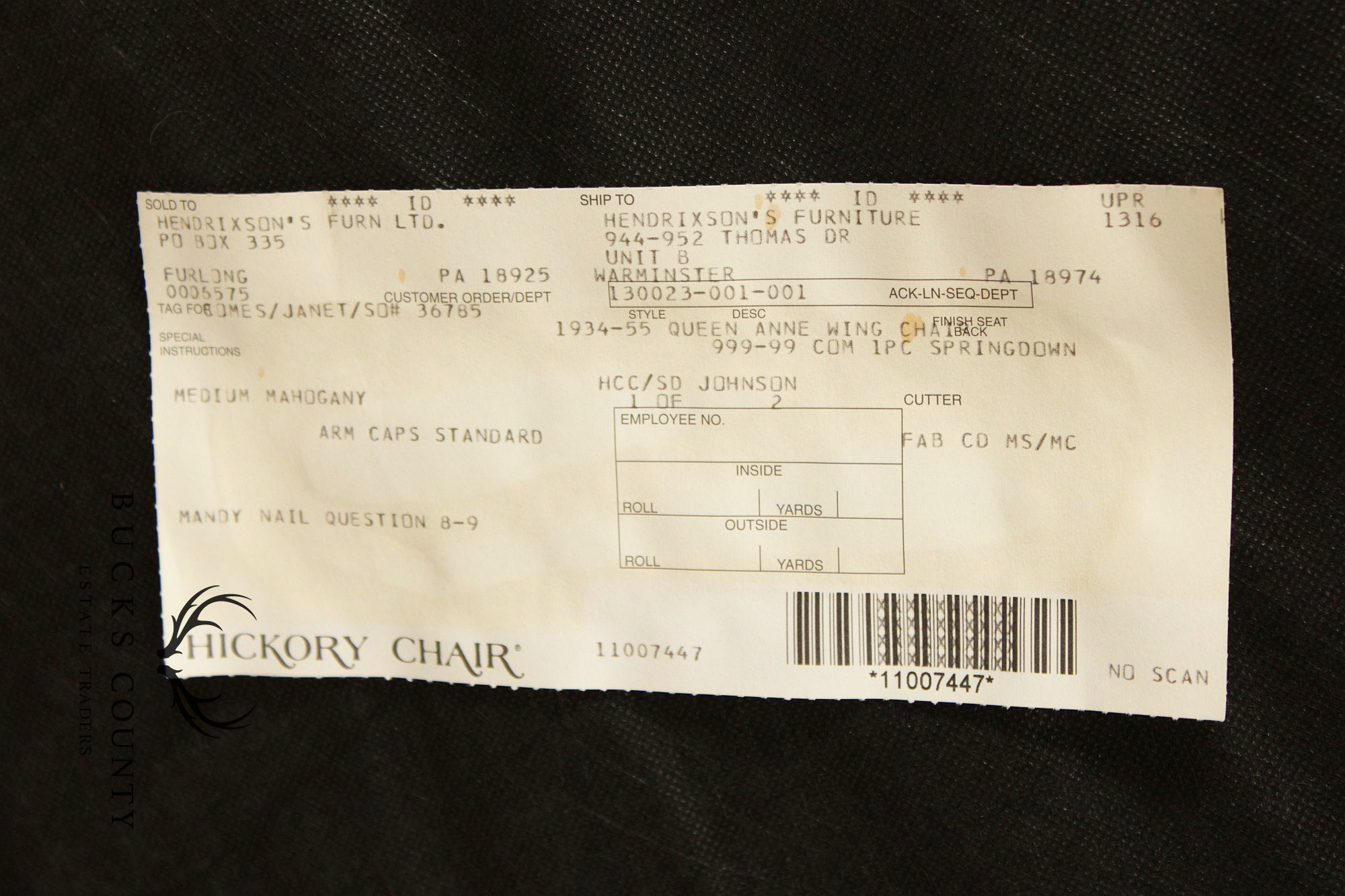 Hickory Chair 'Historical James River Plantations' Pair of Wing Chairs