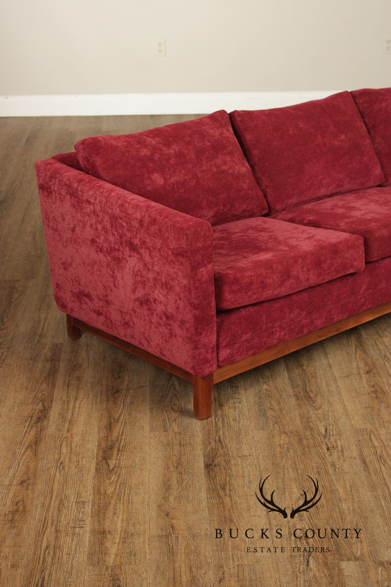 Edward Wormley Attributed Mid-Century Modern Three Cushion Sofa