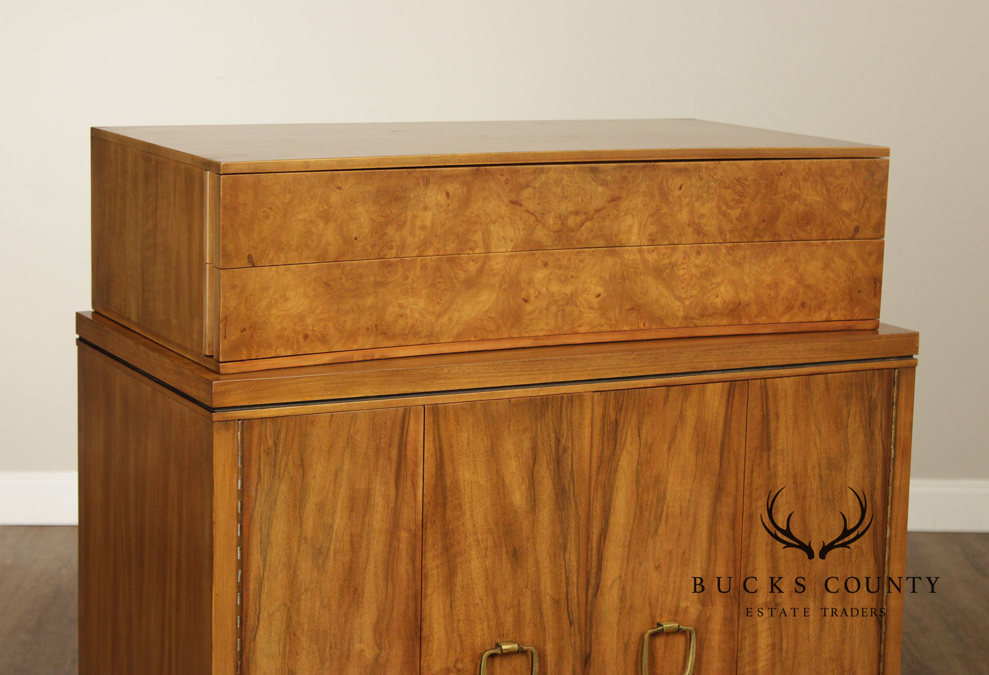 Widdicomb Mid-Century Modern Walnut & Burl Gentleman’s Chest