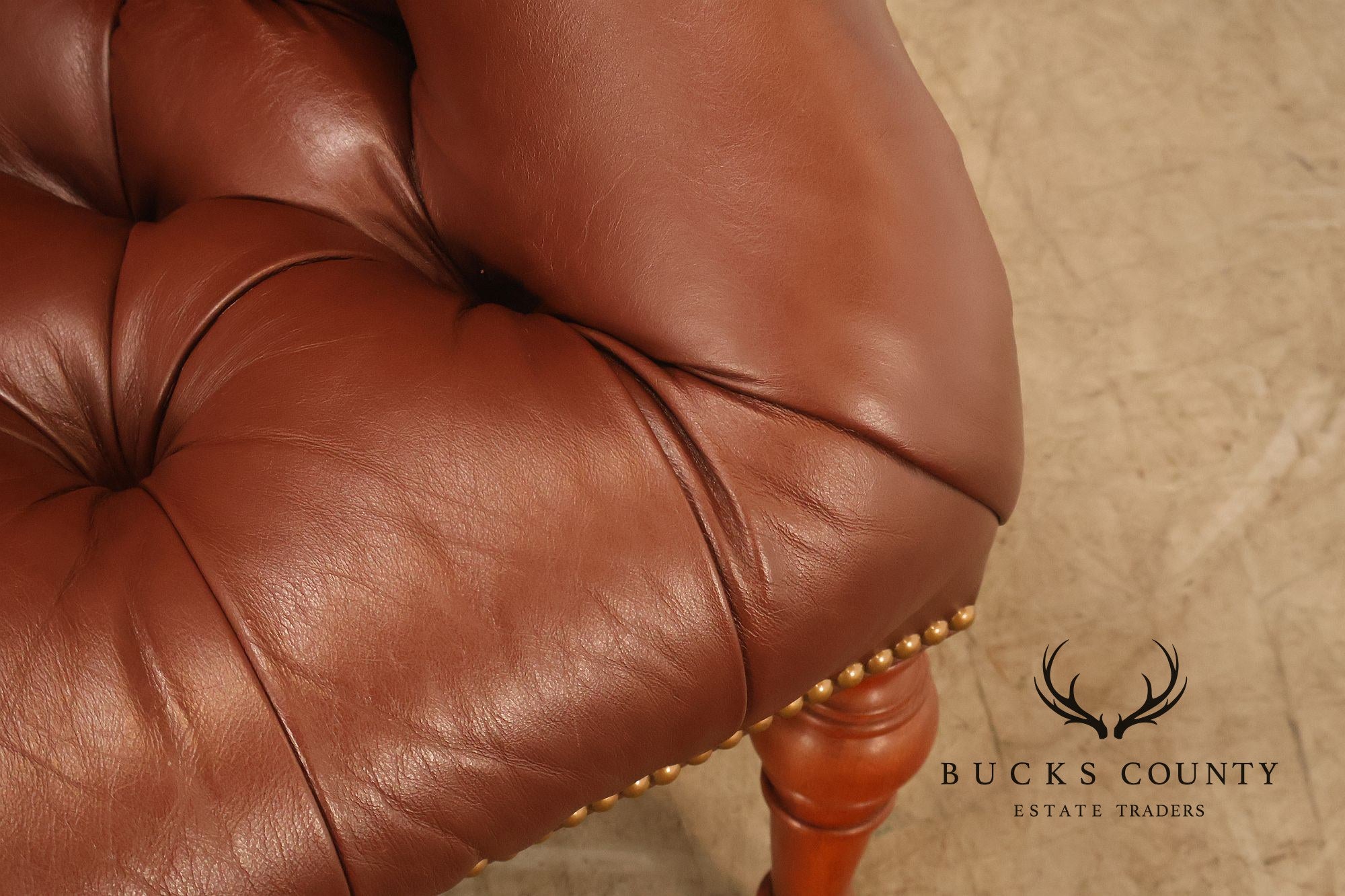 Stickley Tufted Leather 'Leopold' Armchair