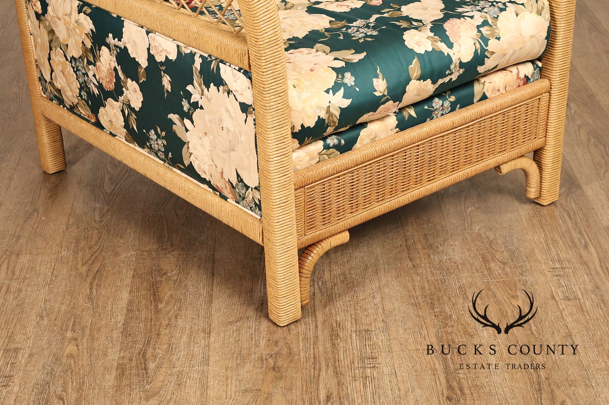 Lexington Henry Link Furniture Wicker Upholstered Lounge Chair