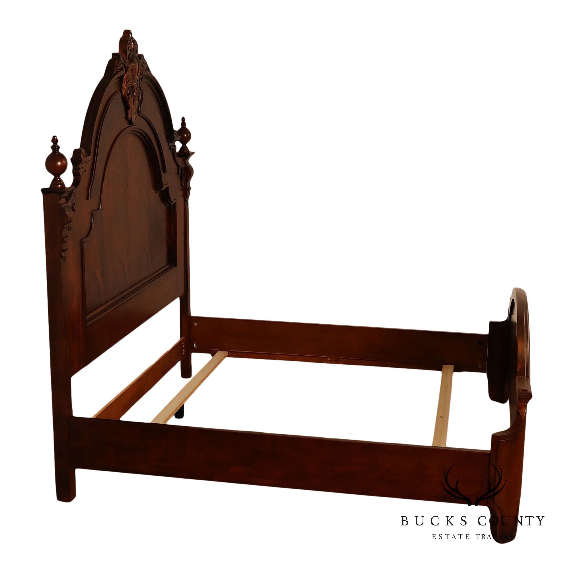 Henredon Carlyle Mahogany Victorian Style High Back King Bed