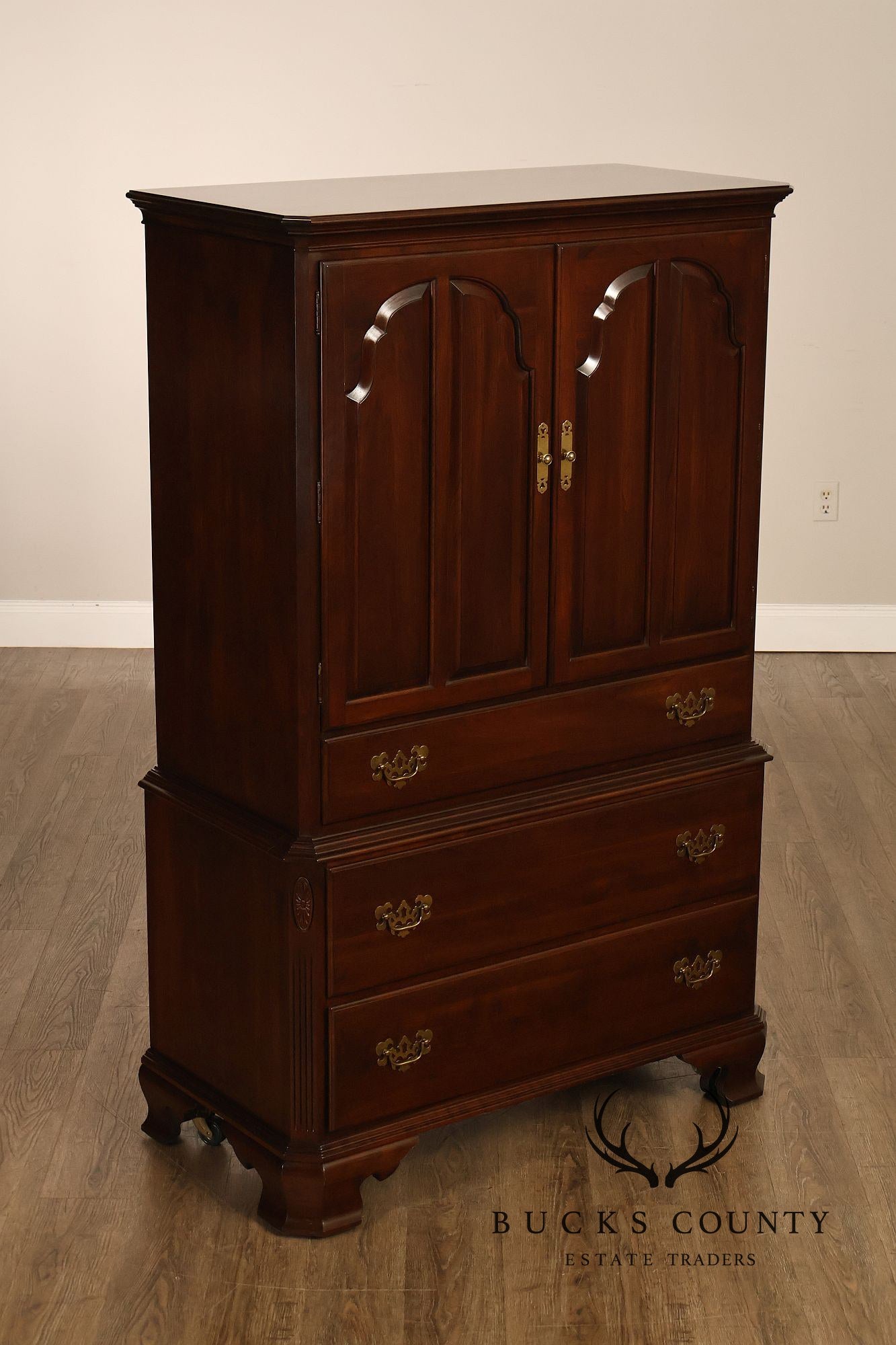 Ethan Allen Georgian Court Cherry Gentleman's Chest Armoire
