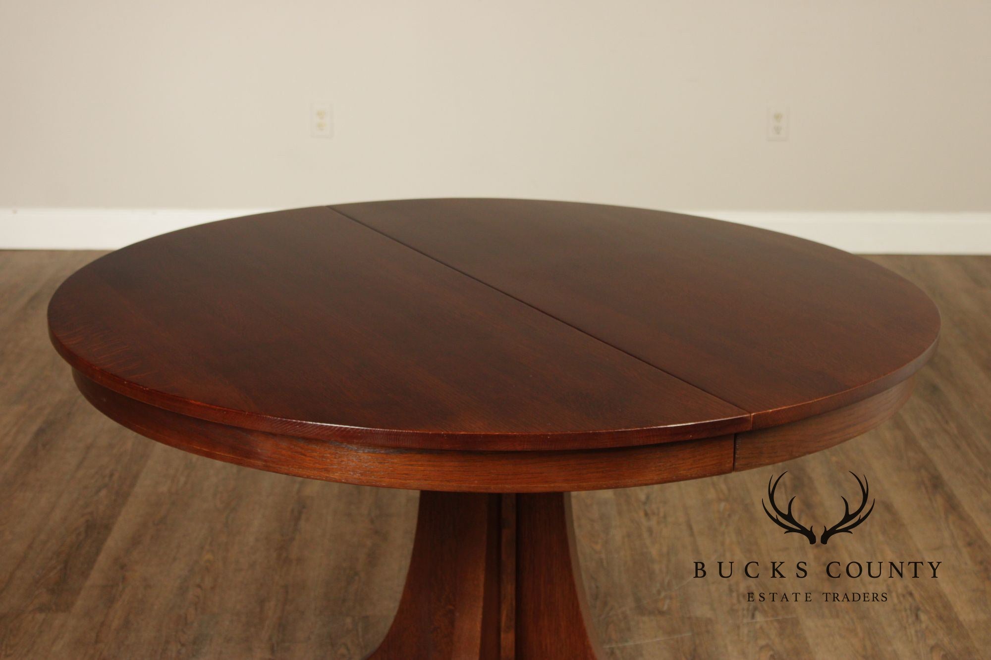 Stickley Mission Style Oak Pedestal Dining Table