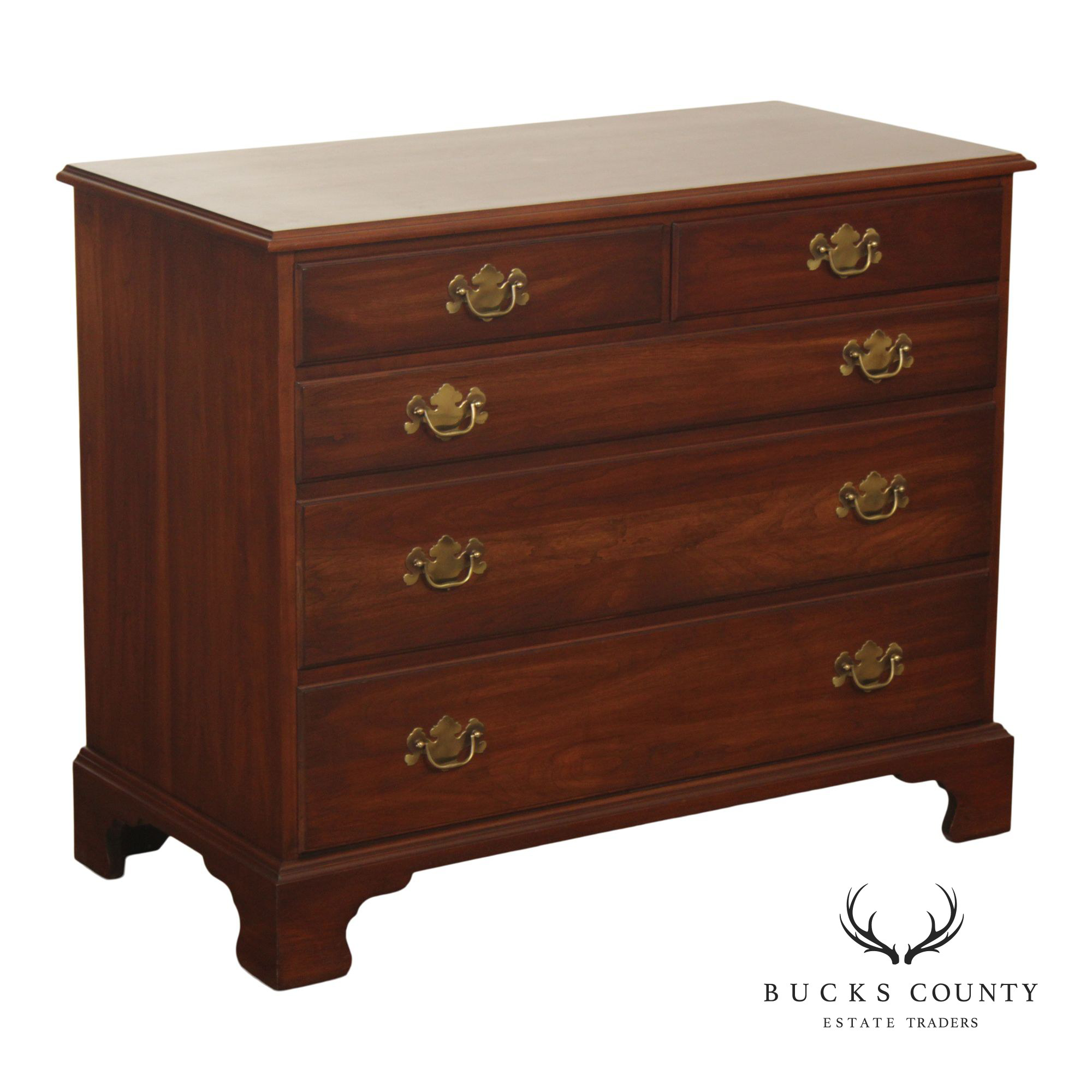 Henkel Harris Chippendale Style Cherry Chest Of Drawers Single dresser