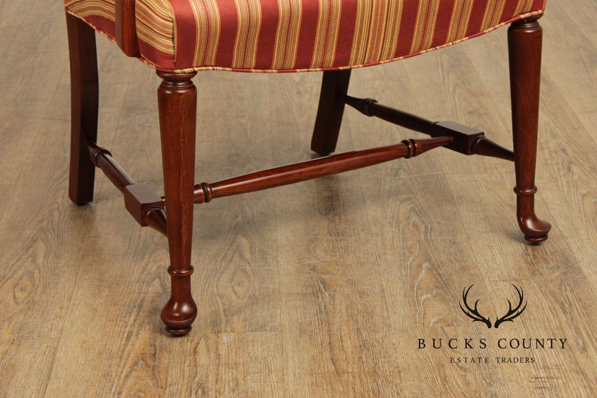 Fairfield Queen Anne Style Pair of Cherry Armchairs