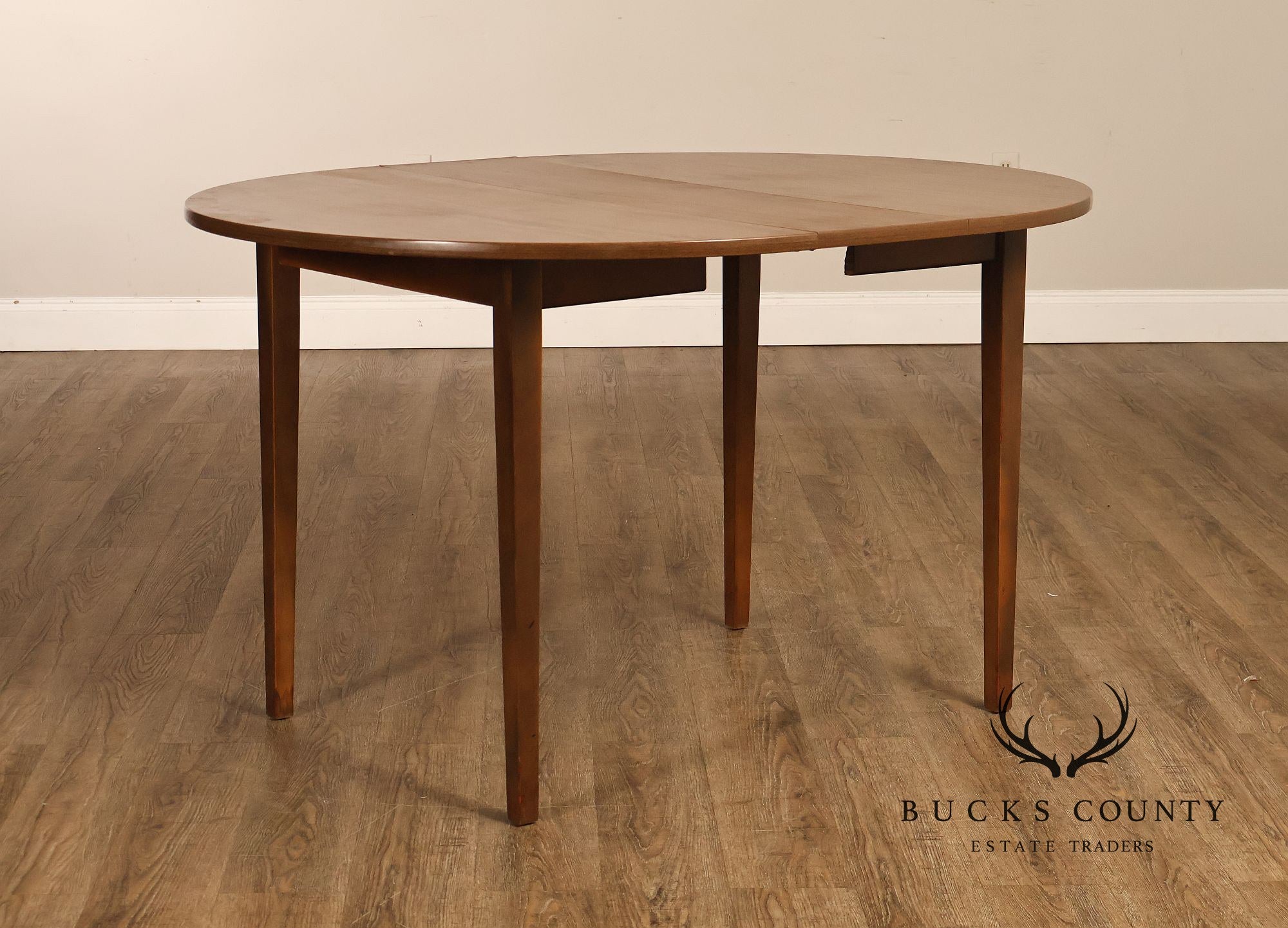 Mid Century Modern Round Expandable Dining Table