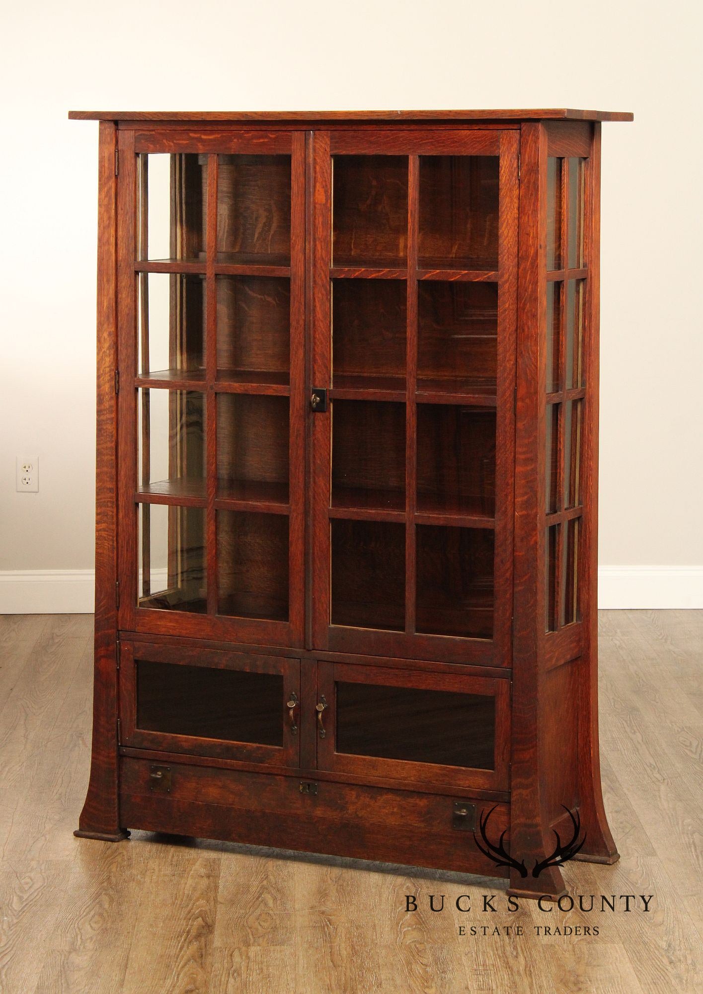 The King Furniture Co. Mission Oak China Cabinet