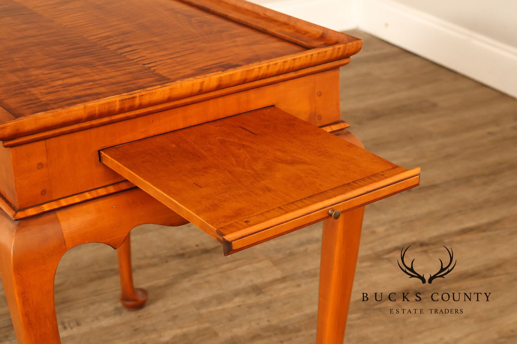 Eldred Wheeler Queen Anne Style Tiger Maple Tea Table