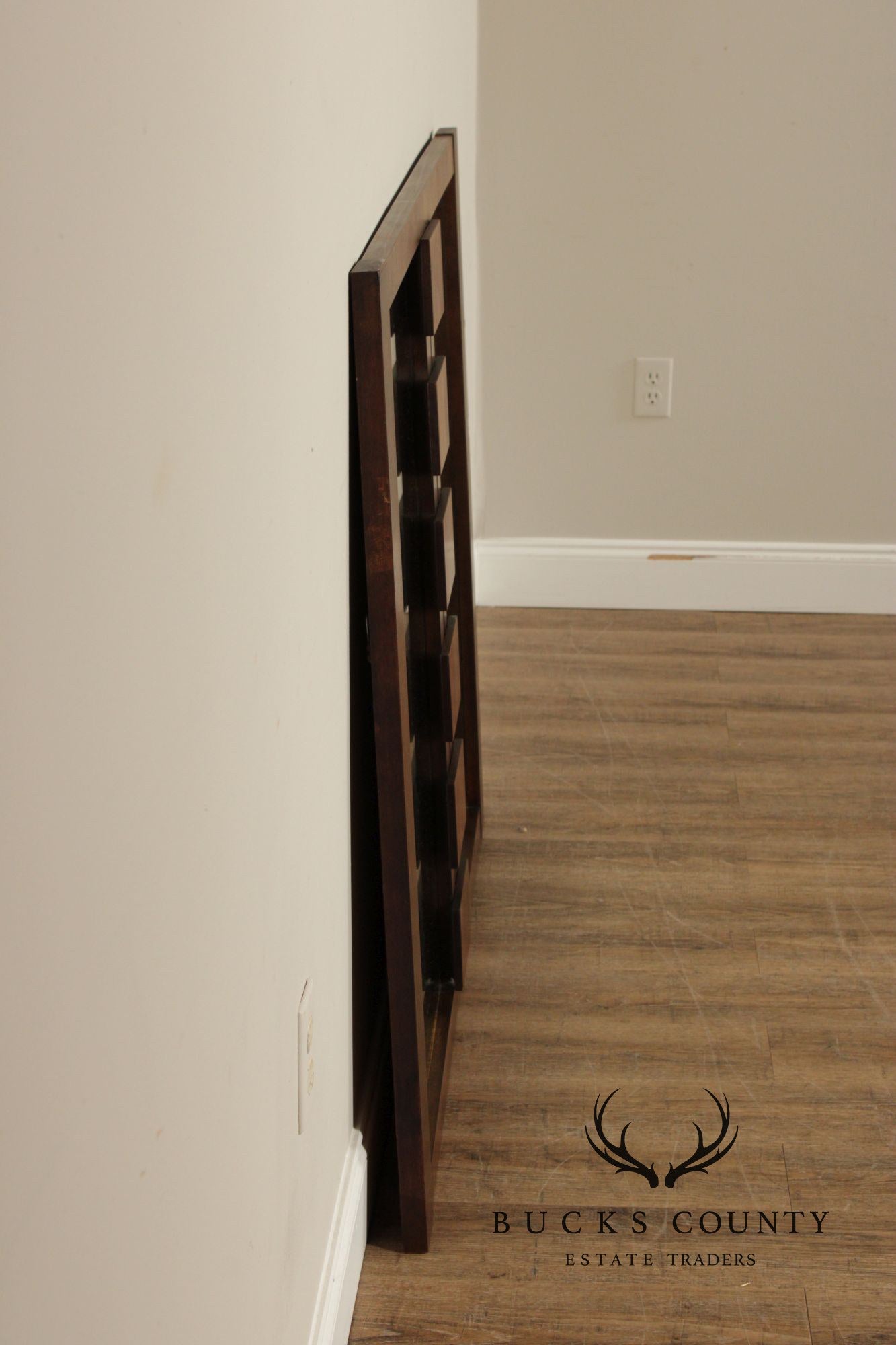 Lane 'Staccato' Brutalist Walnut Wall Mirror