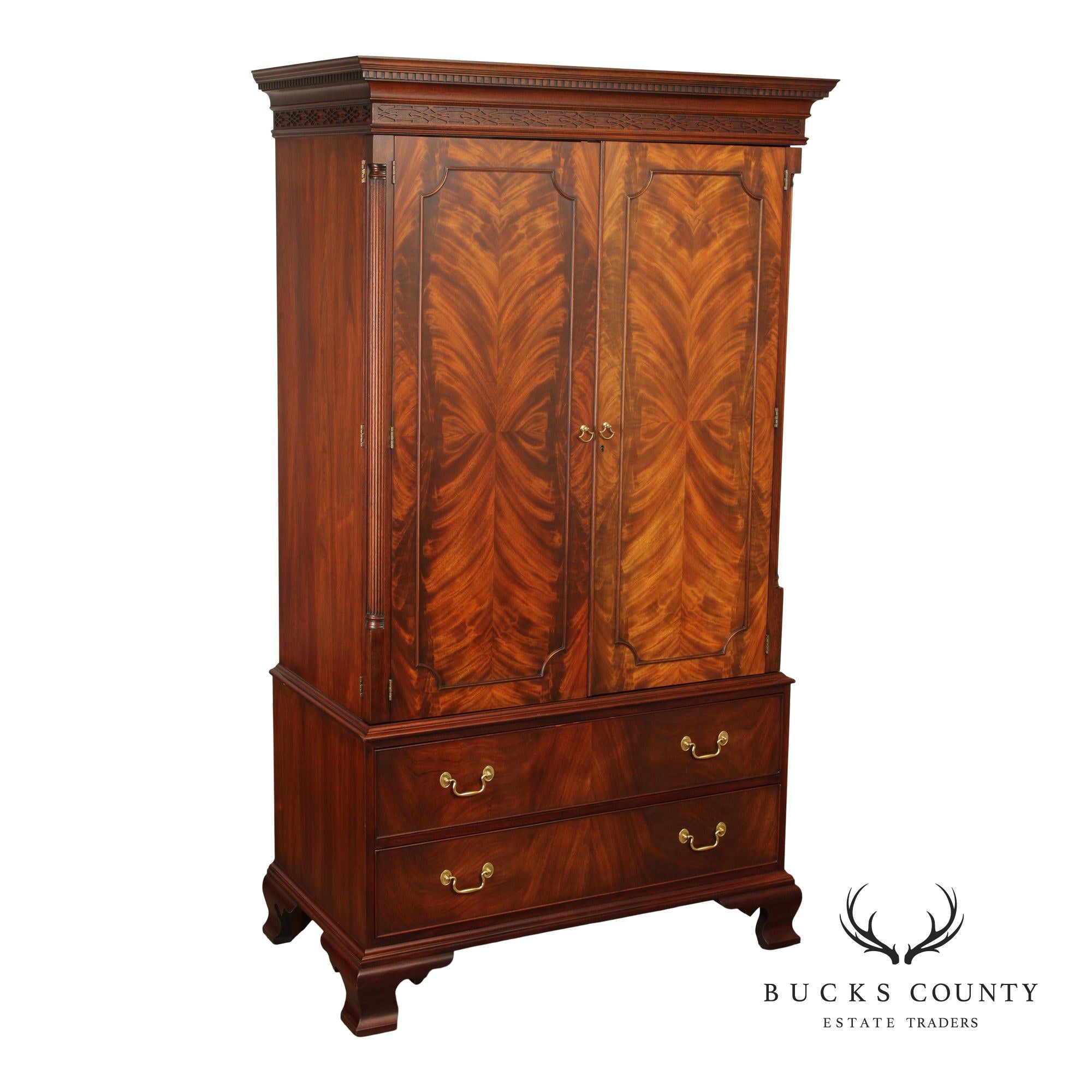 Henkel Harris Mahogany Entertainment Armoire