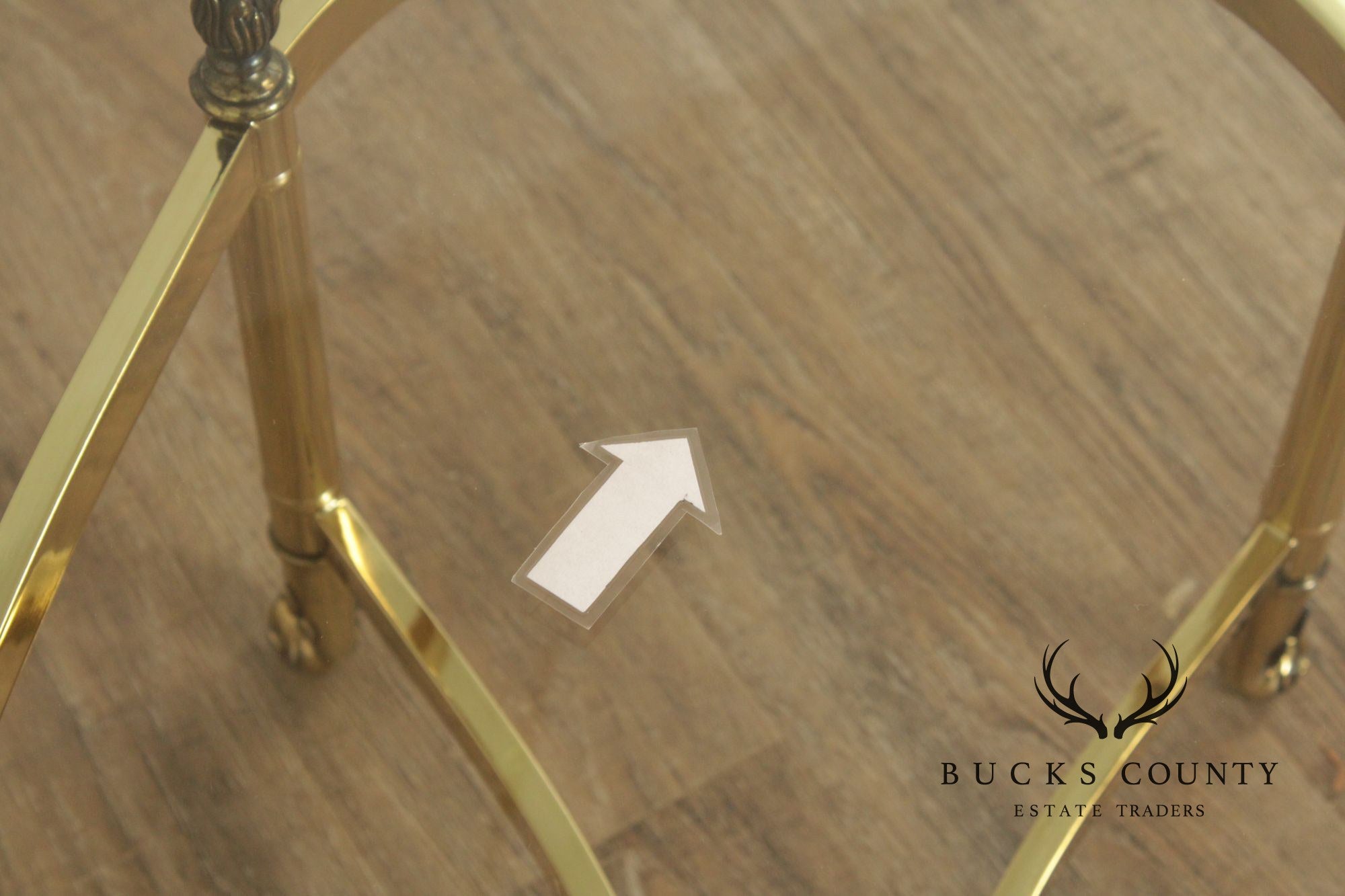 Hollywood Regency Glass Top Oval Coffee Table