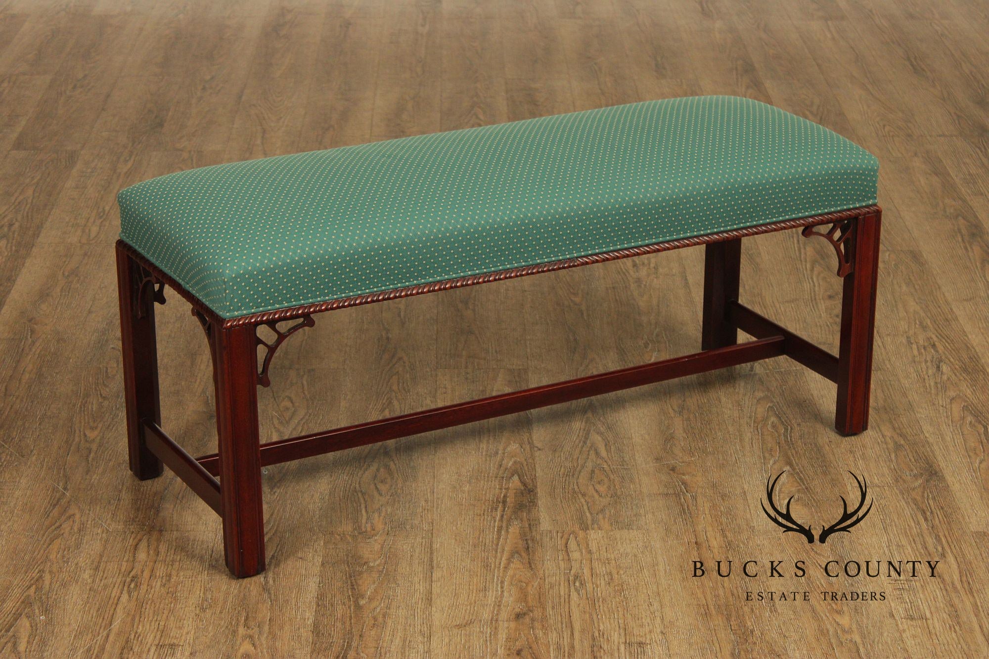 Hickory Chair Chippendale Style Mahogany Window Bench