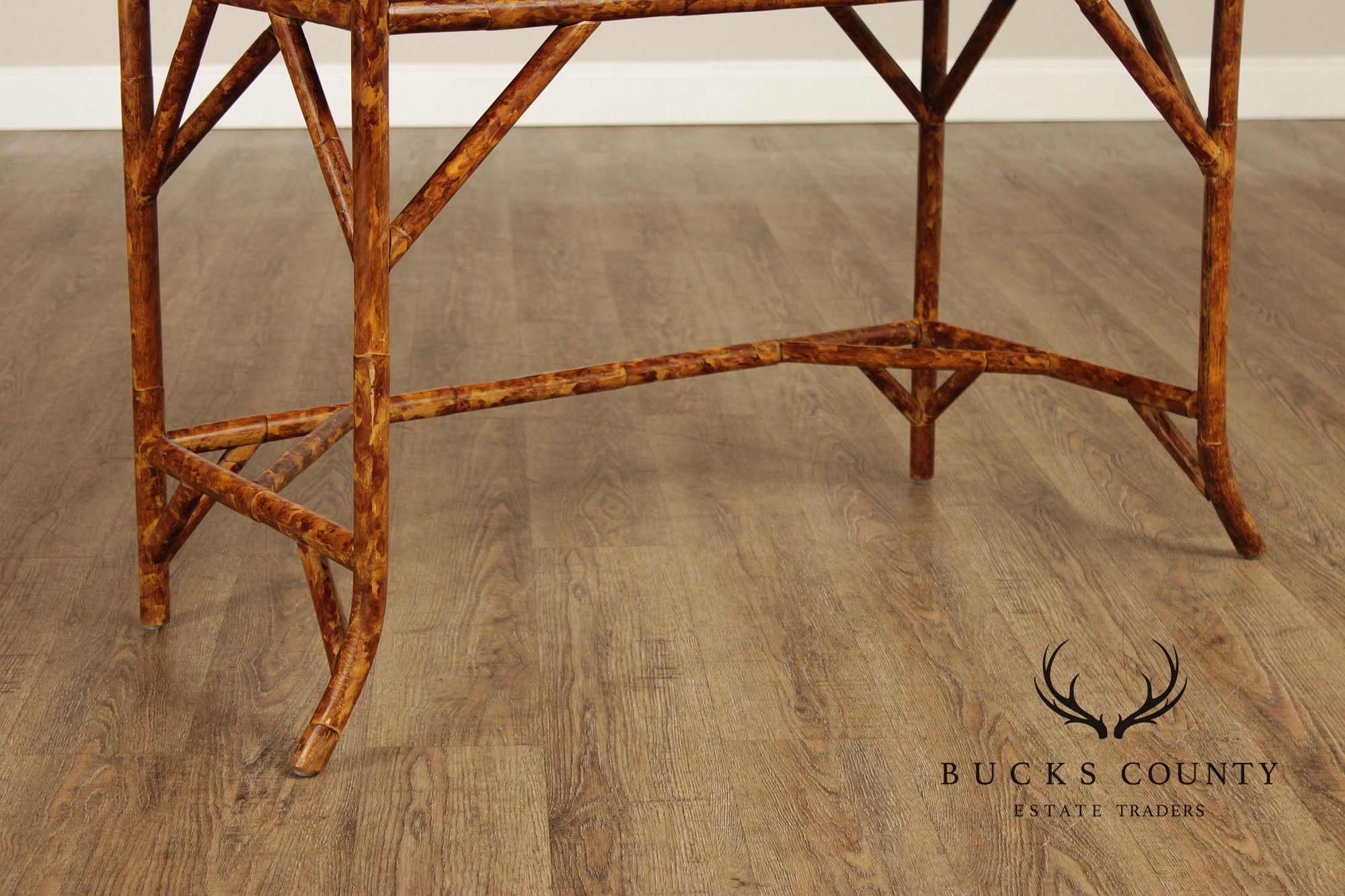 Vintage Bamboo And Rattan Writing Desk