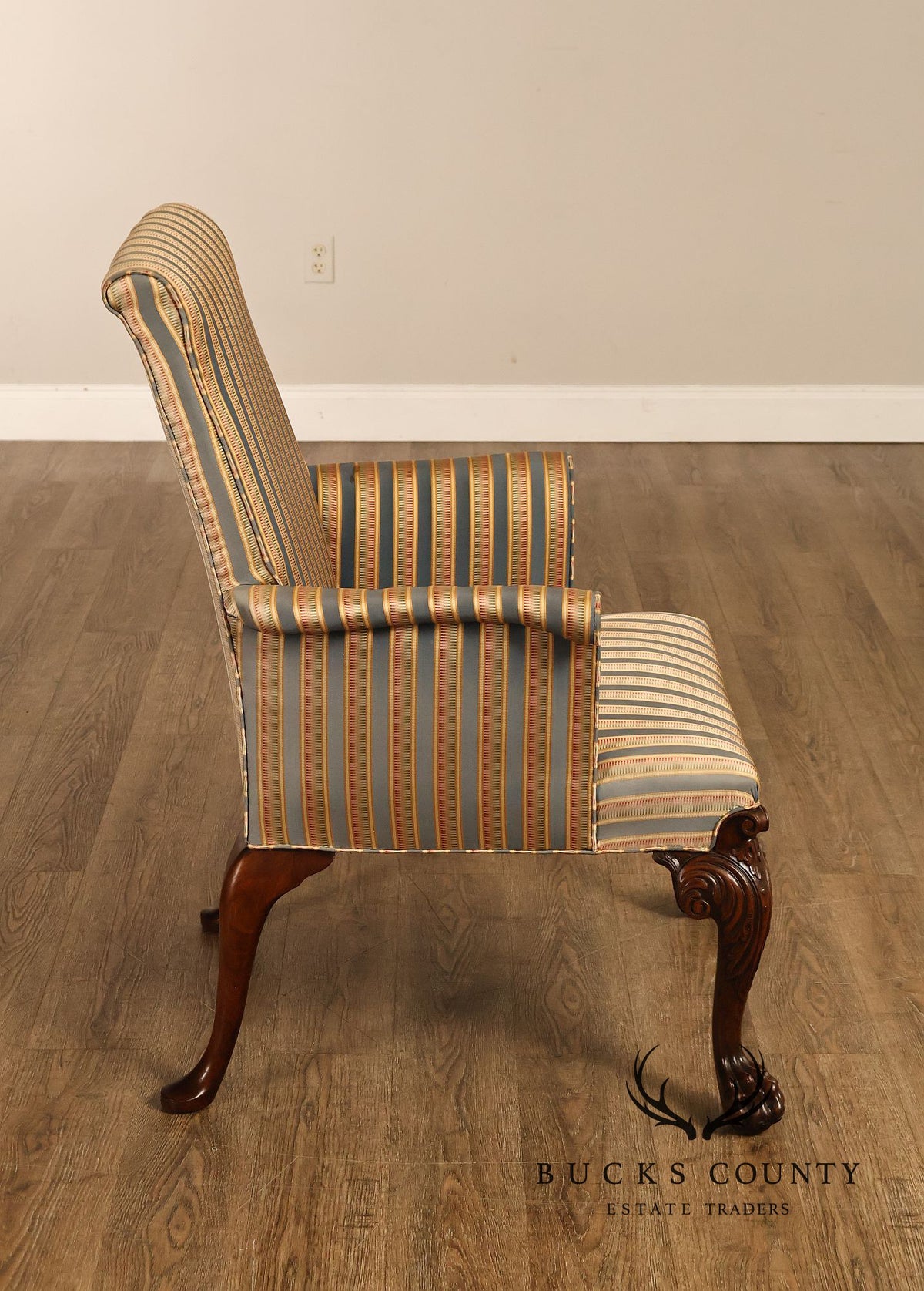 Georgian Style Carved Mahogany Armchair