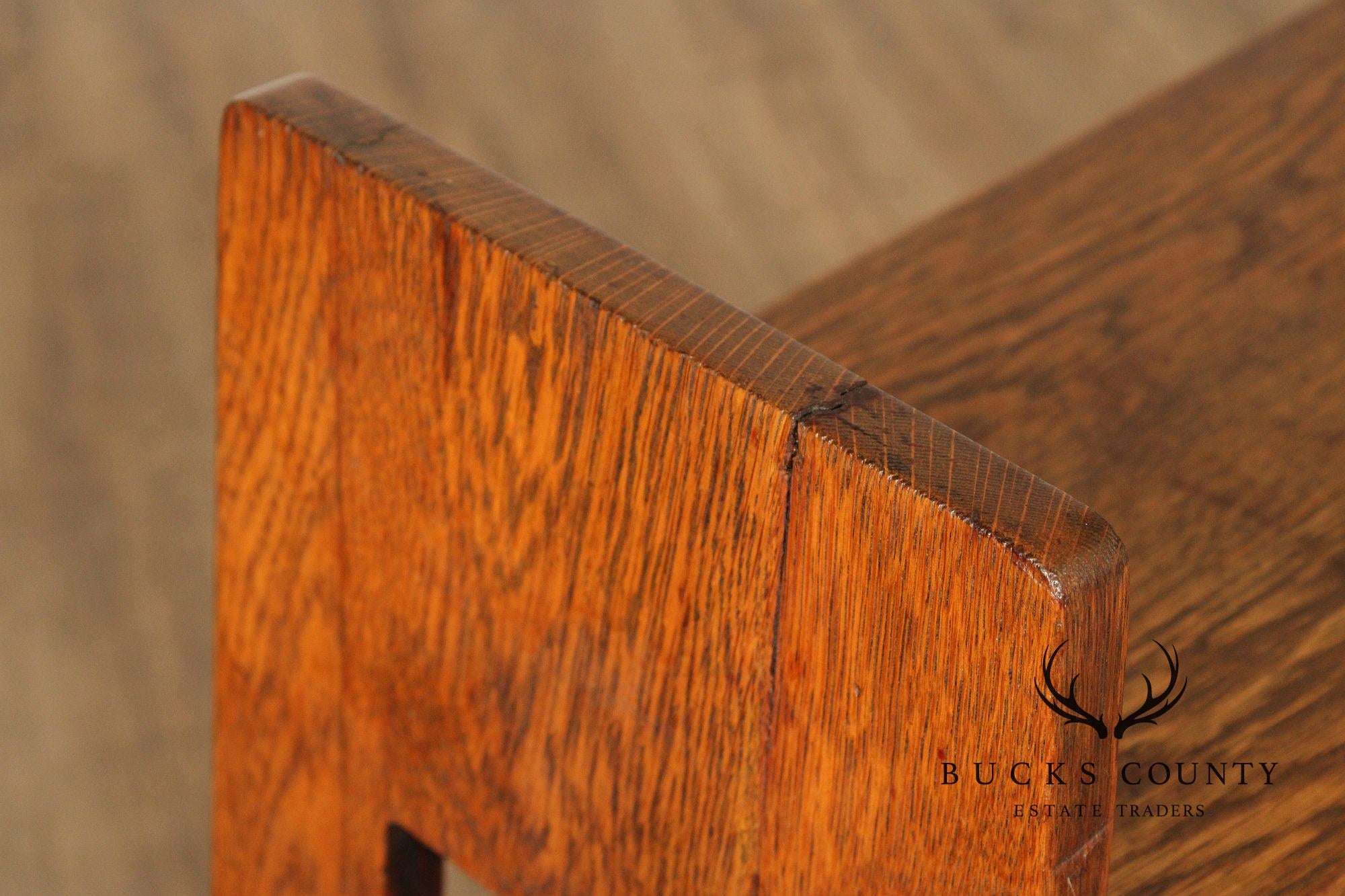Limbert Mission Oak Cutout Magazine Stand