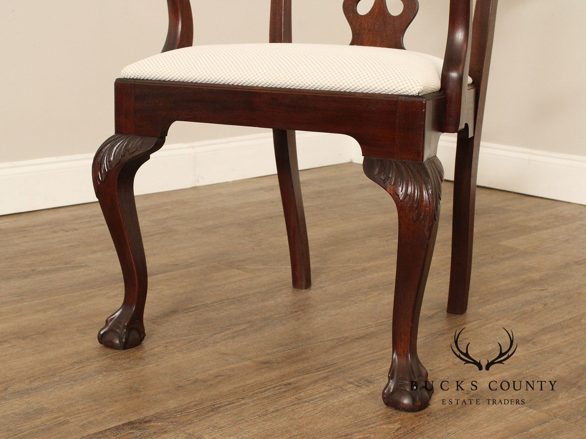 Chippendale Style Set of Eight M ahogany Dining Chairs