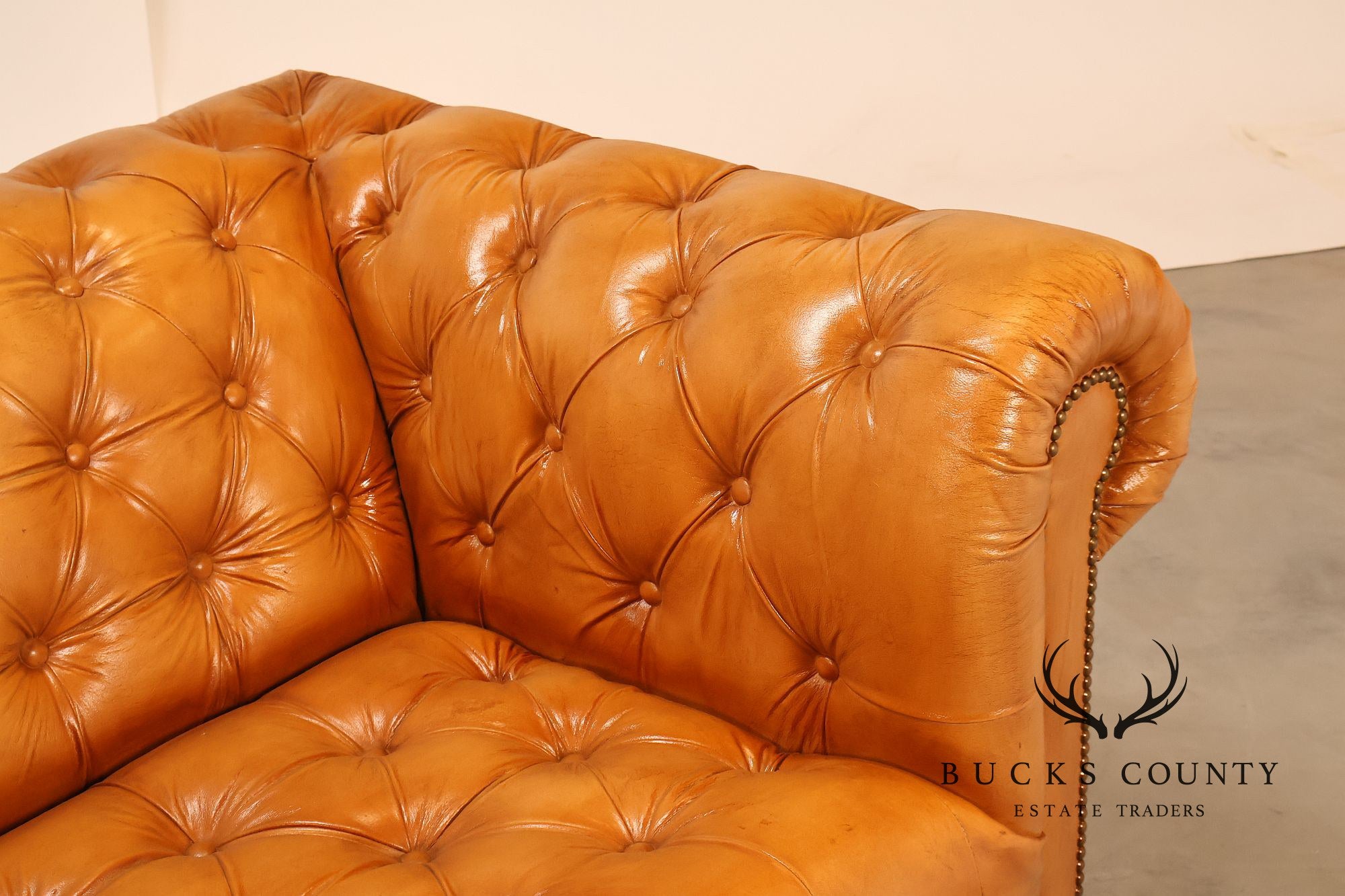 Tufted Leather Chesterfield Sofa